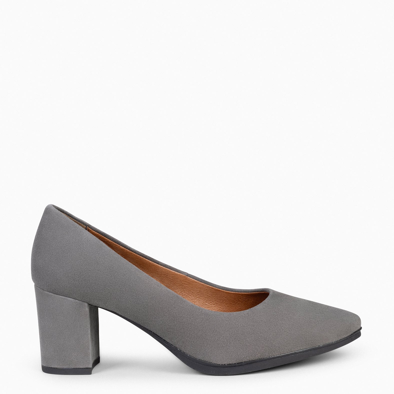 URBAN S - Zapatos de tacón medio de ante en GRIS