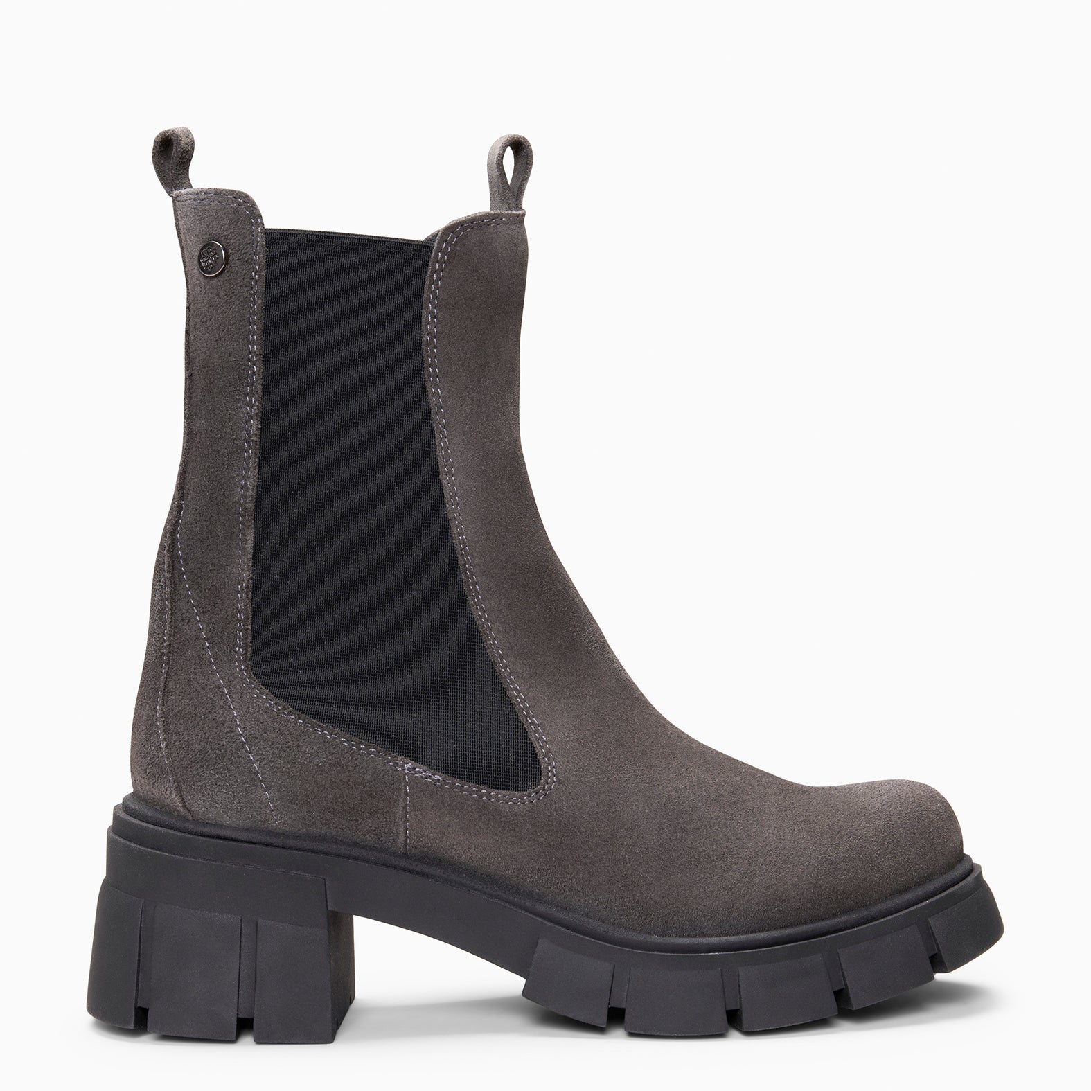 LUCIA - Botines Chelsea con plataforma GRIS