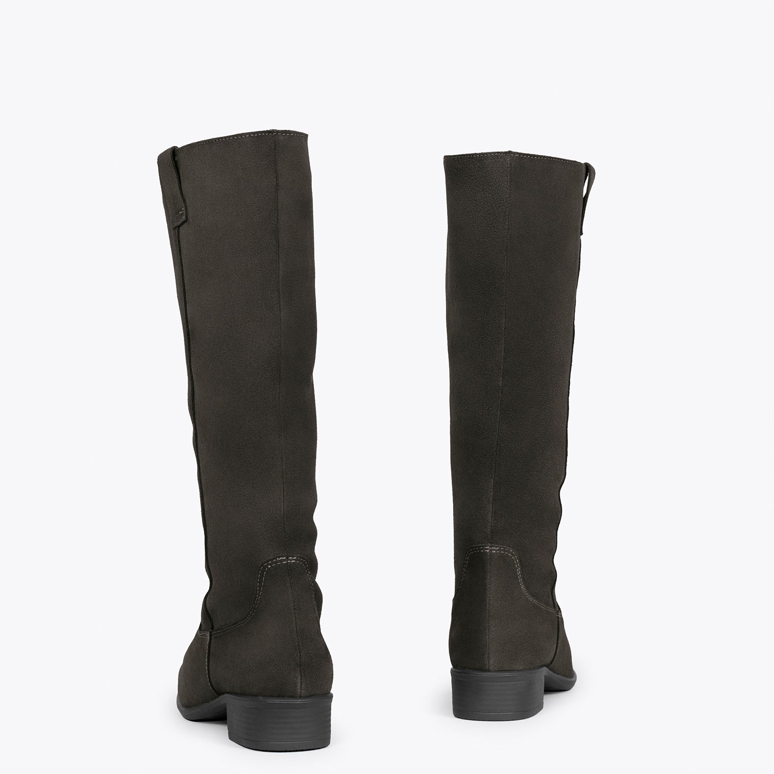 TEXAS Botas GRISES de tacón bajo