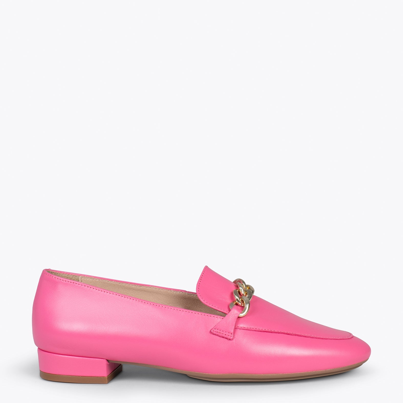 CHAIN – Mocasines planos de mujer FUCSIA