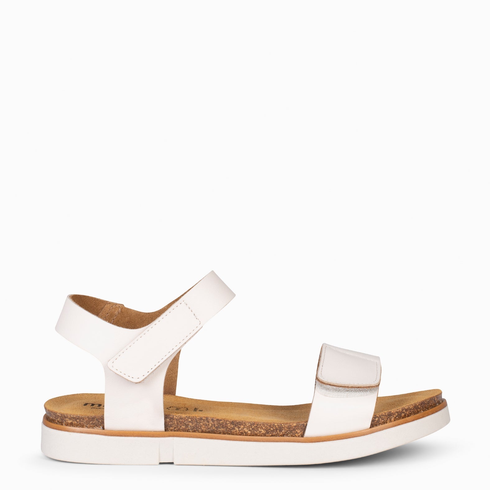 ARALIA - Sandalias planas con tiras de velcro HUESO