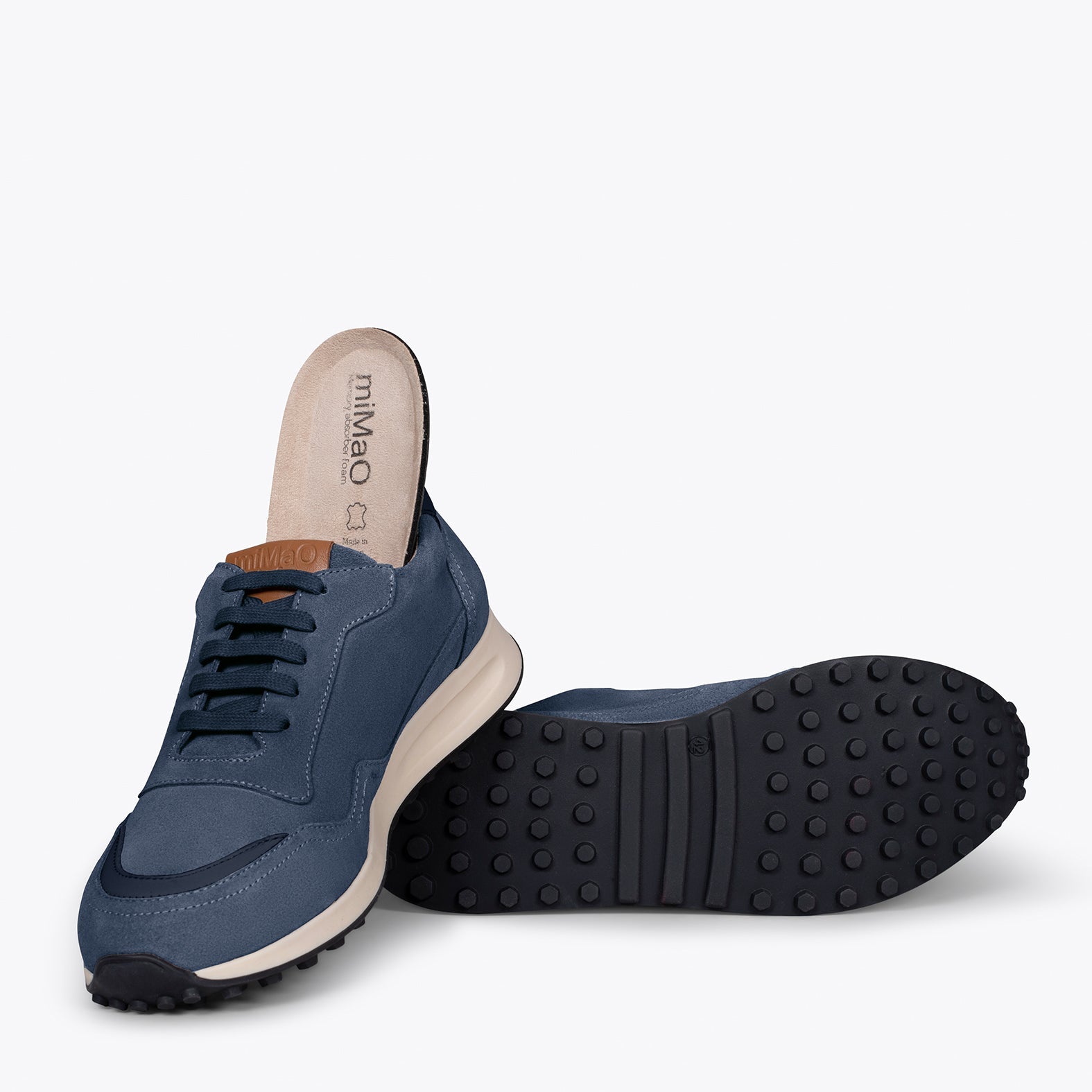 BOSTON - Zapatillas de piel para hombre JEANS