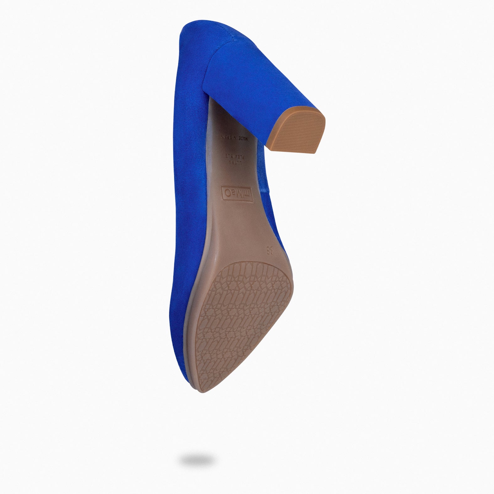 URBAN – Zapatos de tacón alto de ante AZUL ELÉCTRICO