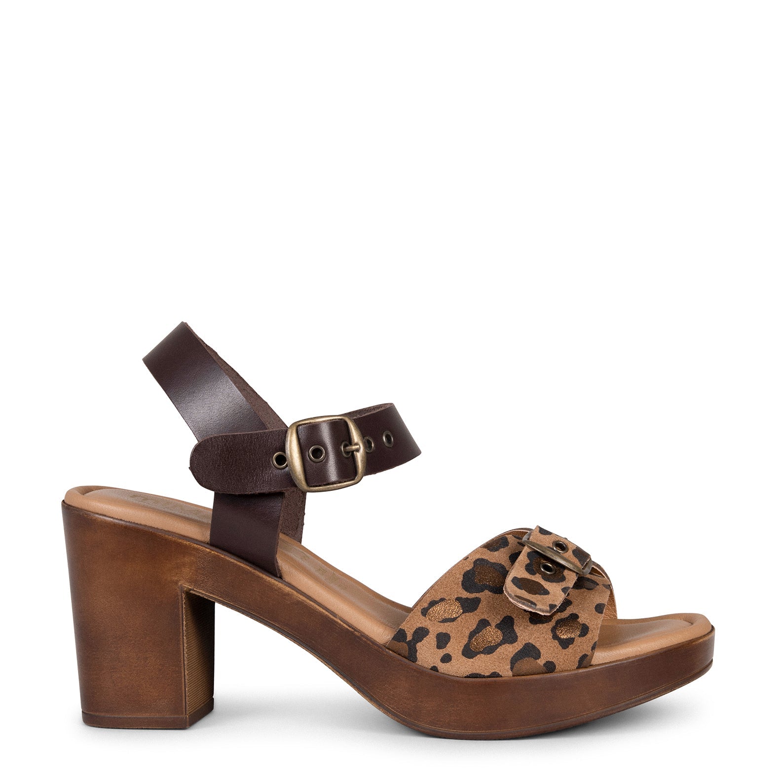 CLEO - Sandalia con hebilla LEOPARDO