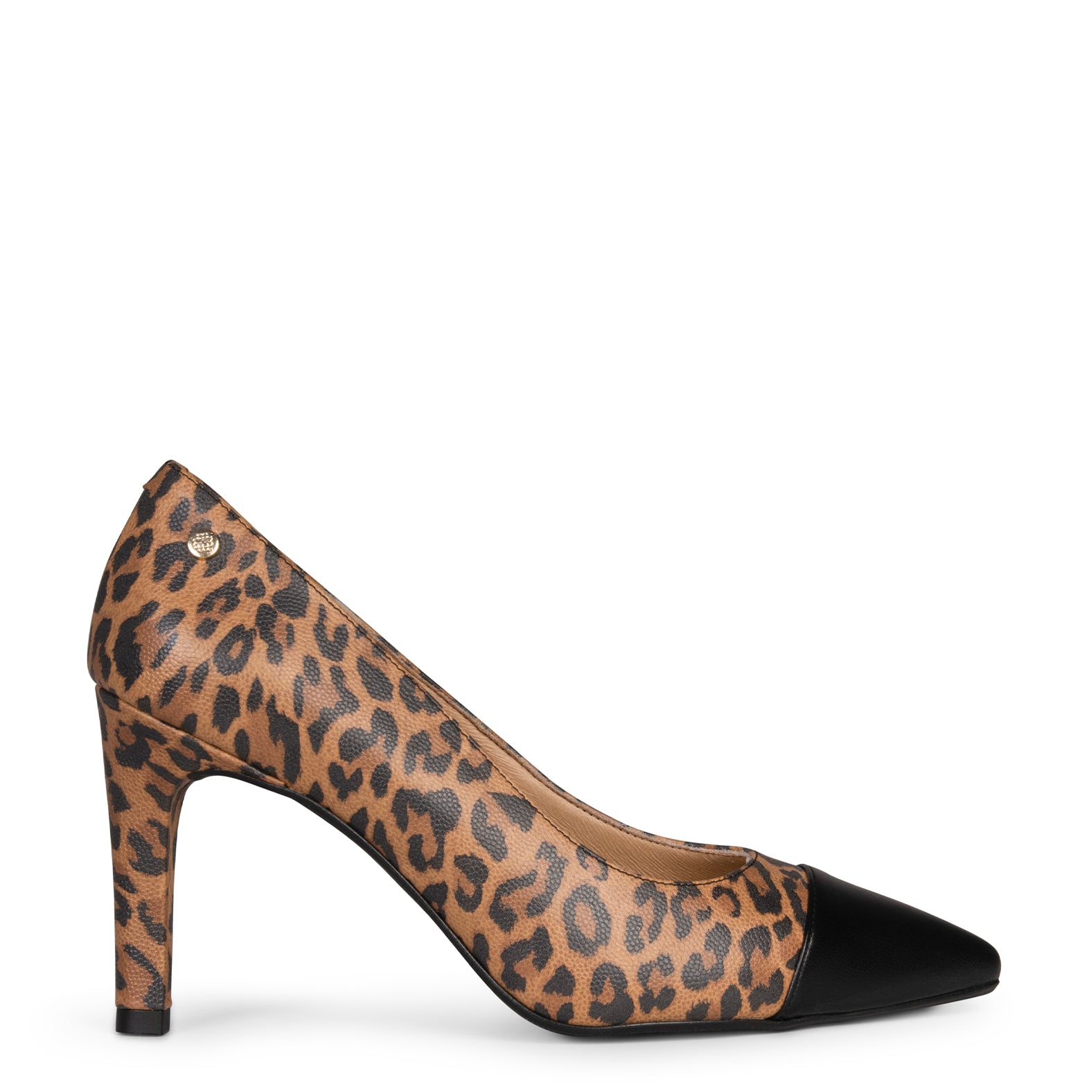 LILLY - Zapato de tacón alto y puntera LEOPARDO