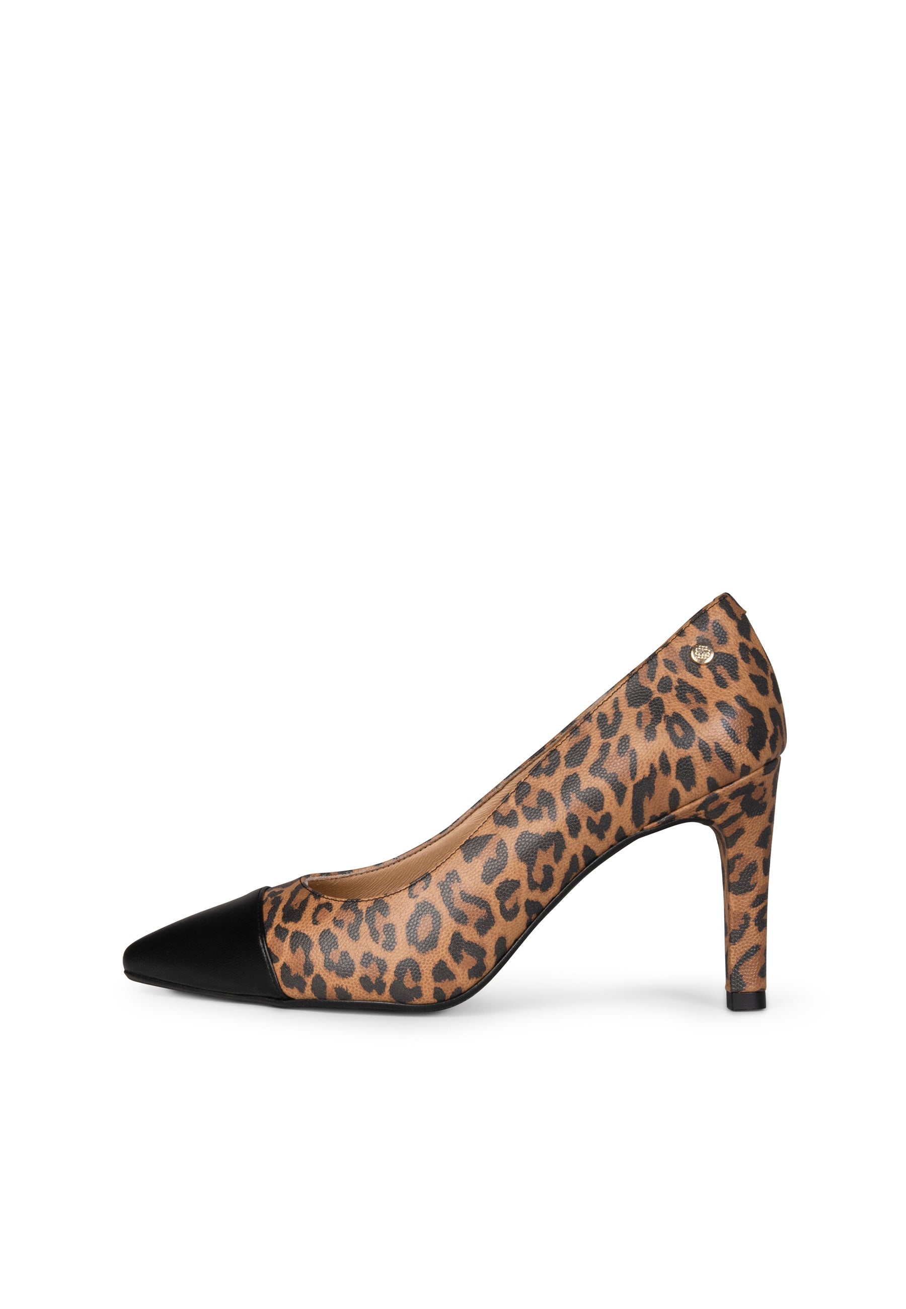 LILLY - Zapato de tacón alto y puntera LEOPARDO