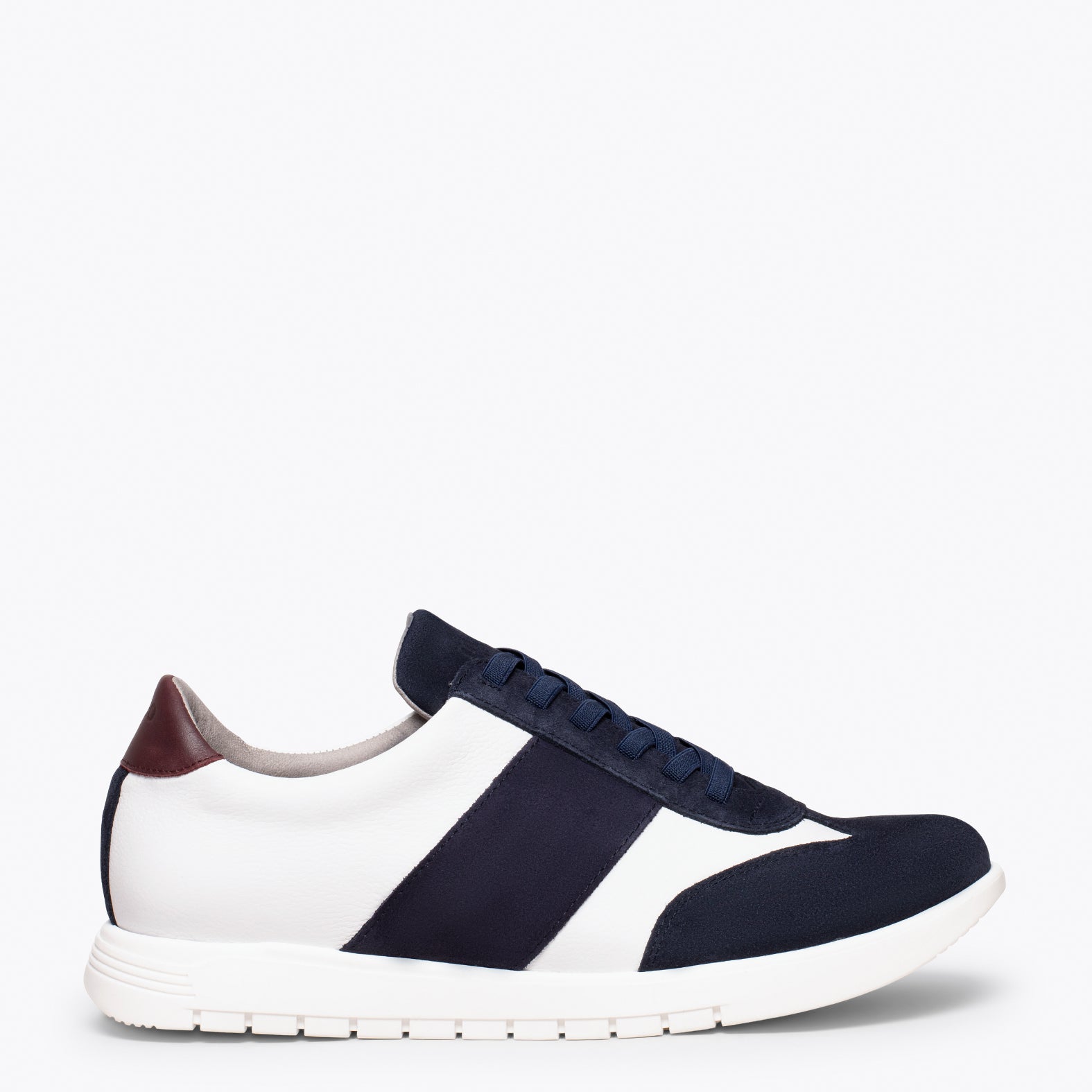SPORT  Deportivo casual MARINO Y BLANCO de piel combinada