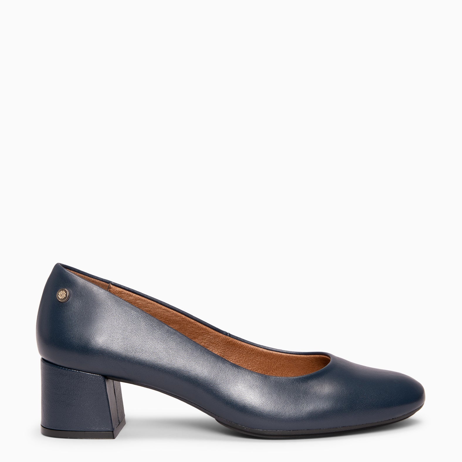 URBAN REDONDO SALÓN - Zapatos de tacón bajo de napa en MARINO