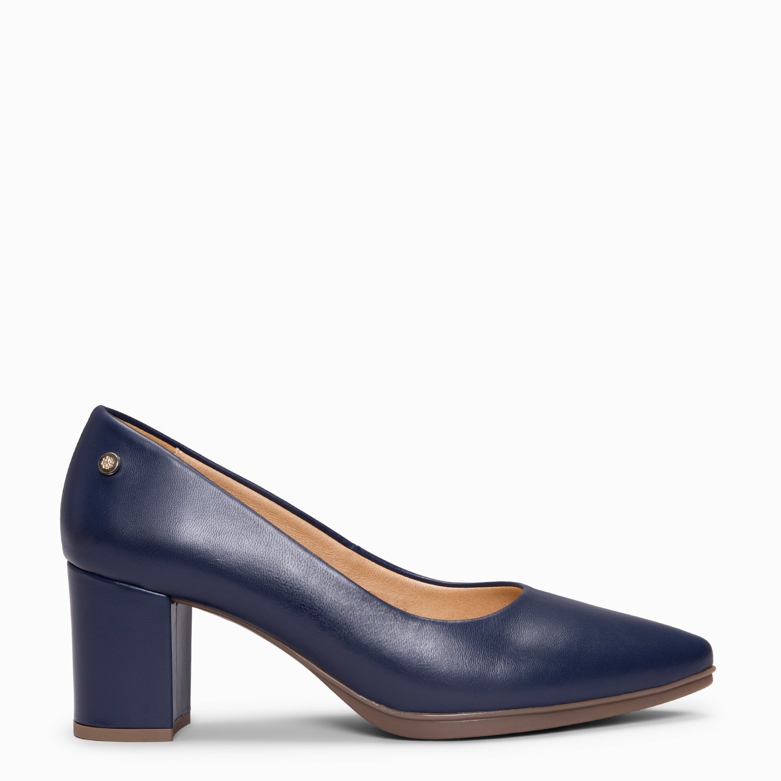 URBAN S SALÓN - Zapatos de tacón medio de napa MARINO