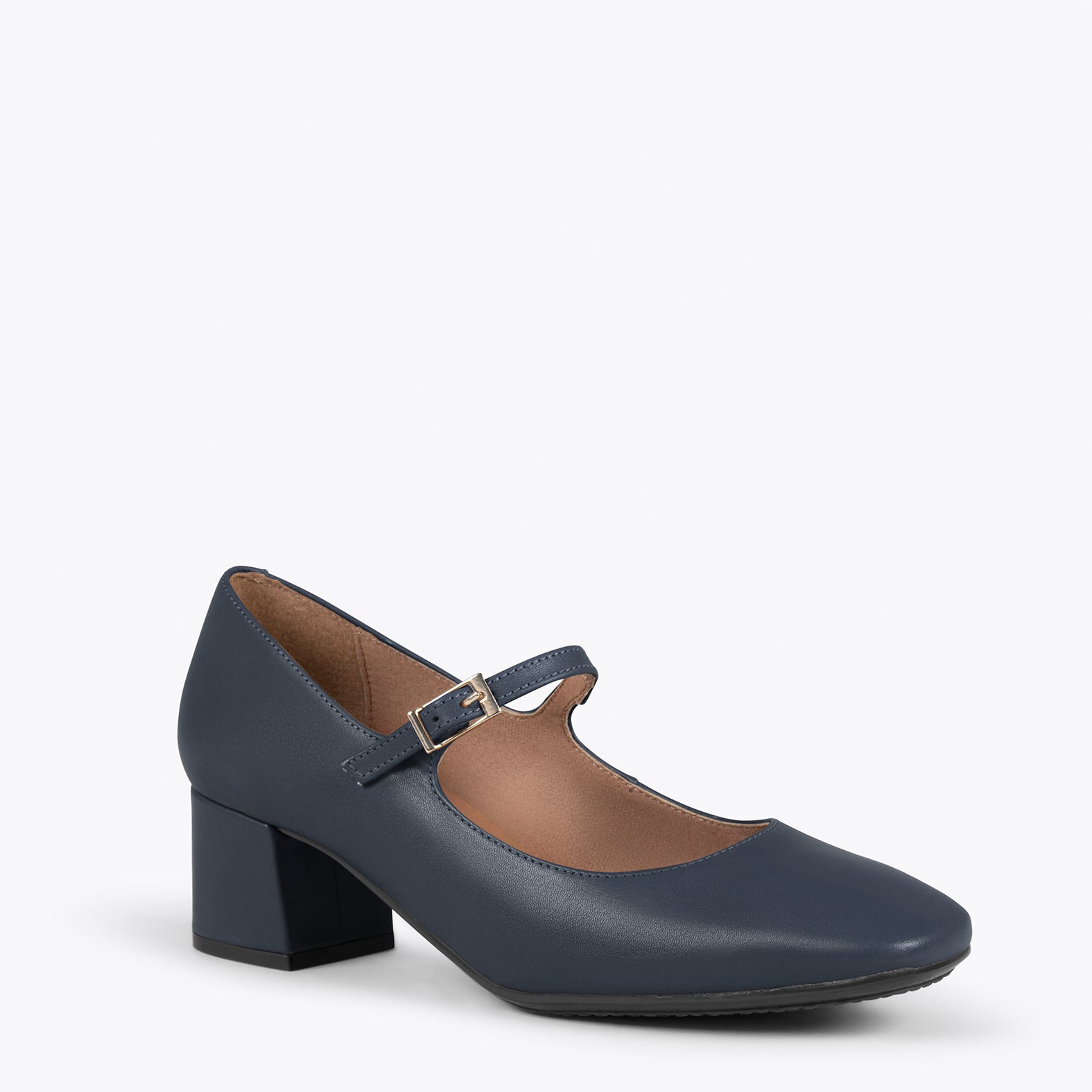 BELLA - Zapatos con pulsera y puntera cuadrada MARINO