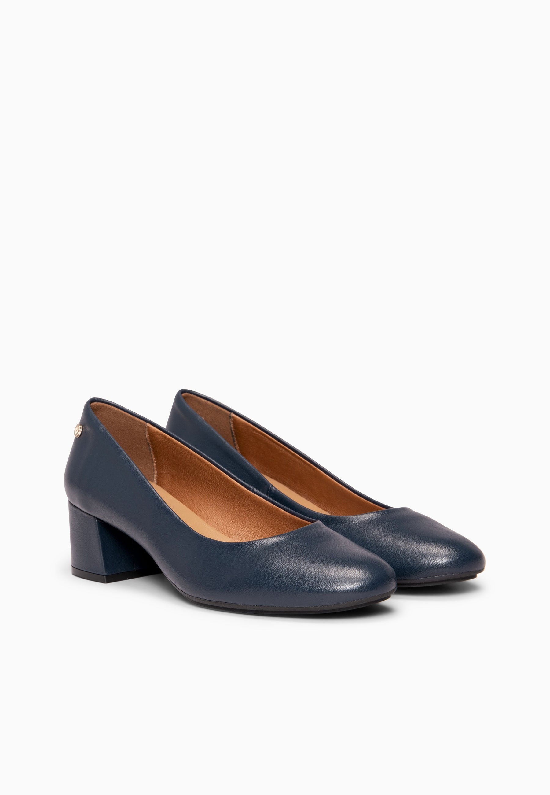 URBAN REDONDO SALÓN - Zapatos de tacón bajo de napa en MARINO