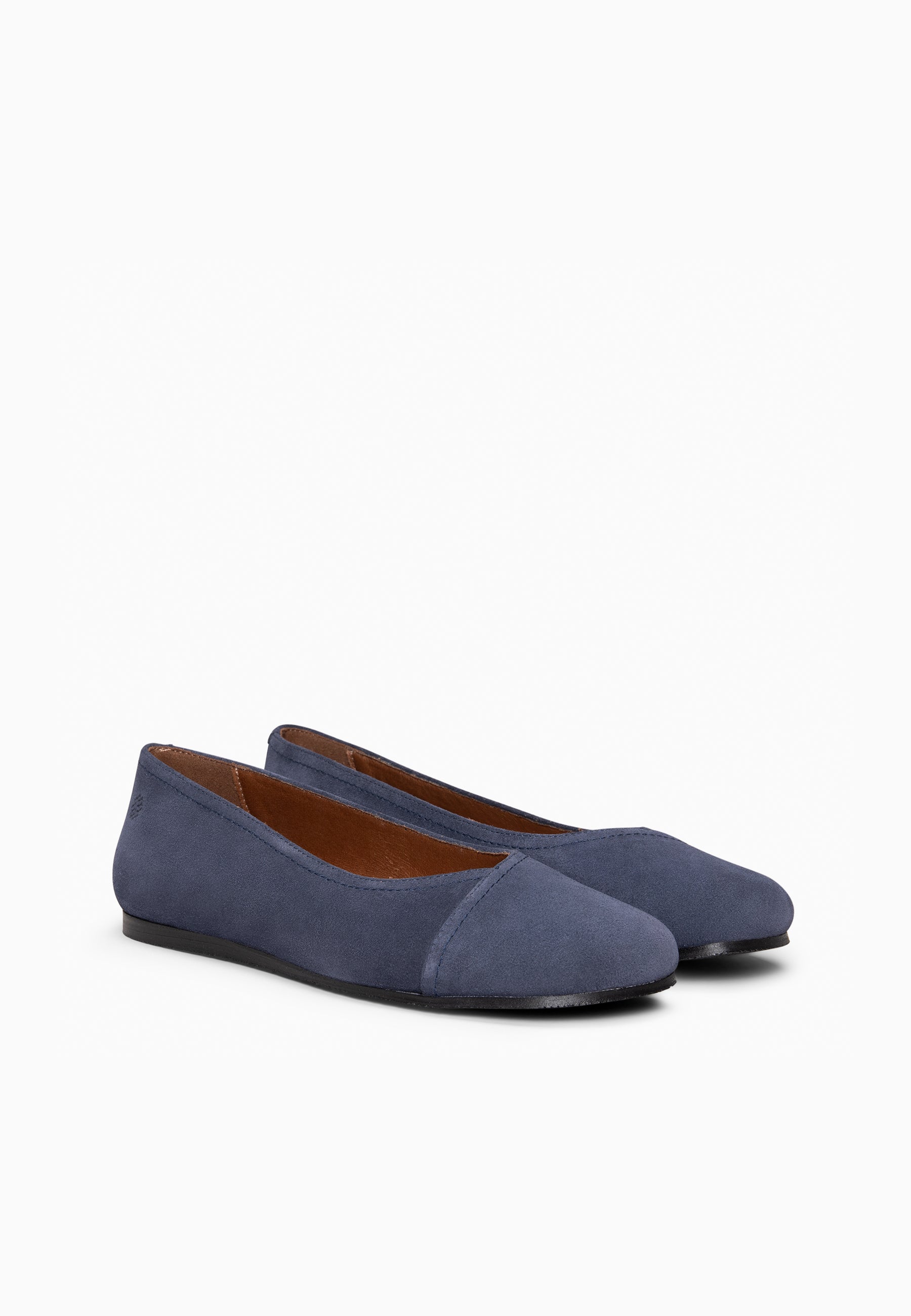 PLUMA - Bailarina baresoft de serraje en MARINO