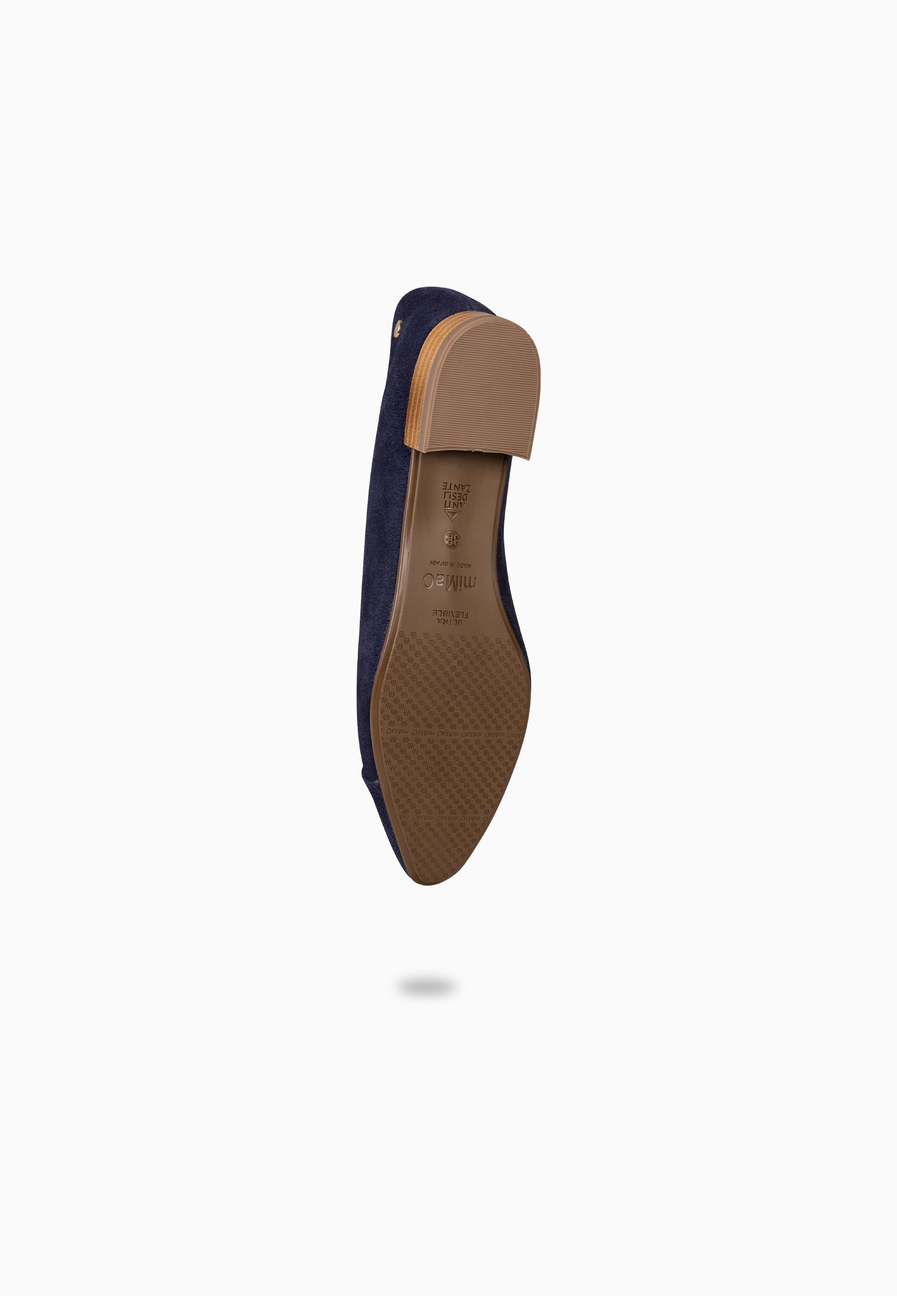 MARIE - Zapatos de tacón Bajo de punta fina AZUL MARINO
