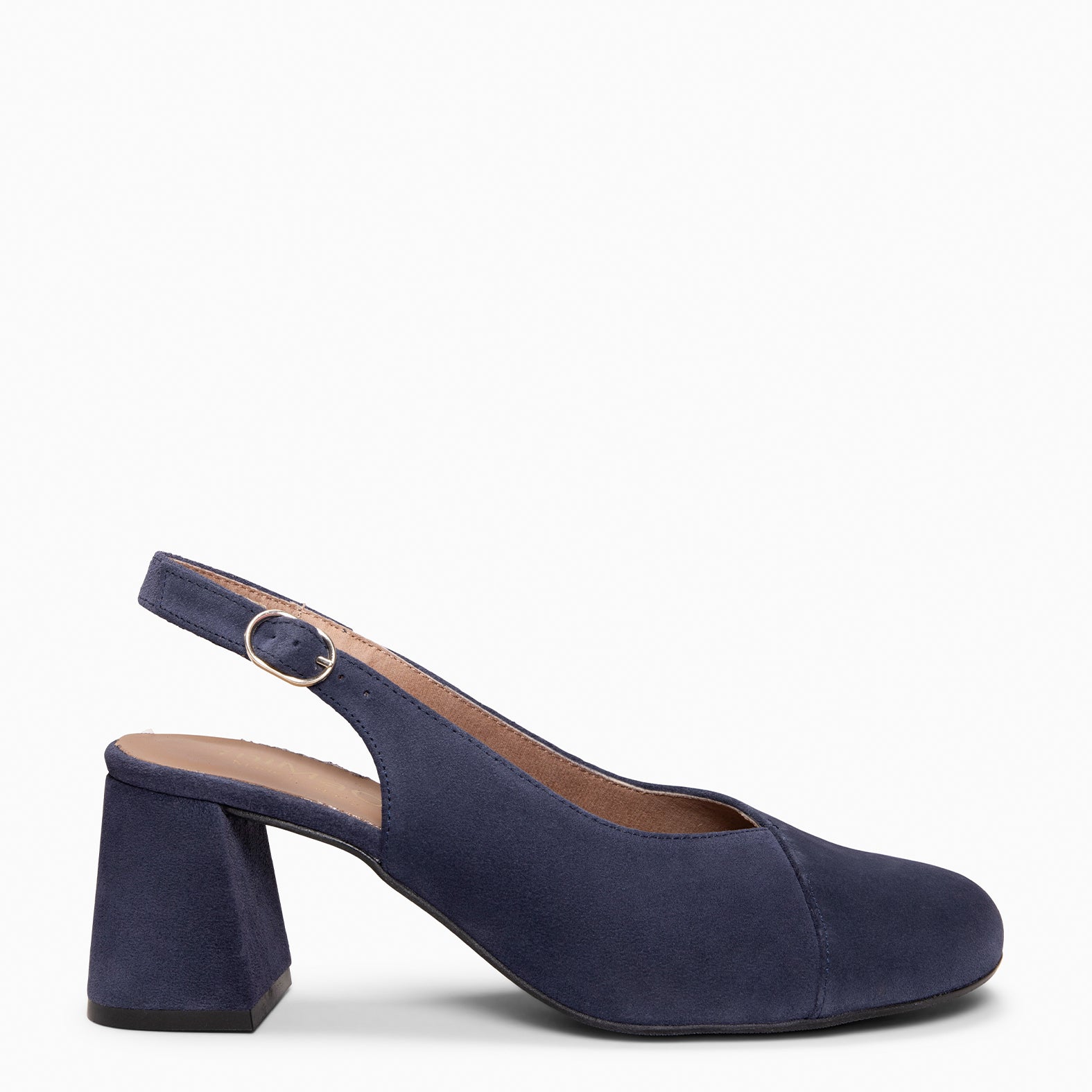 VEGA - Zapato de tacón ancho destalonado MARINO