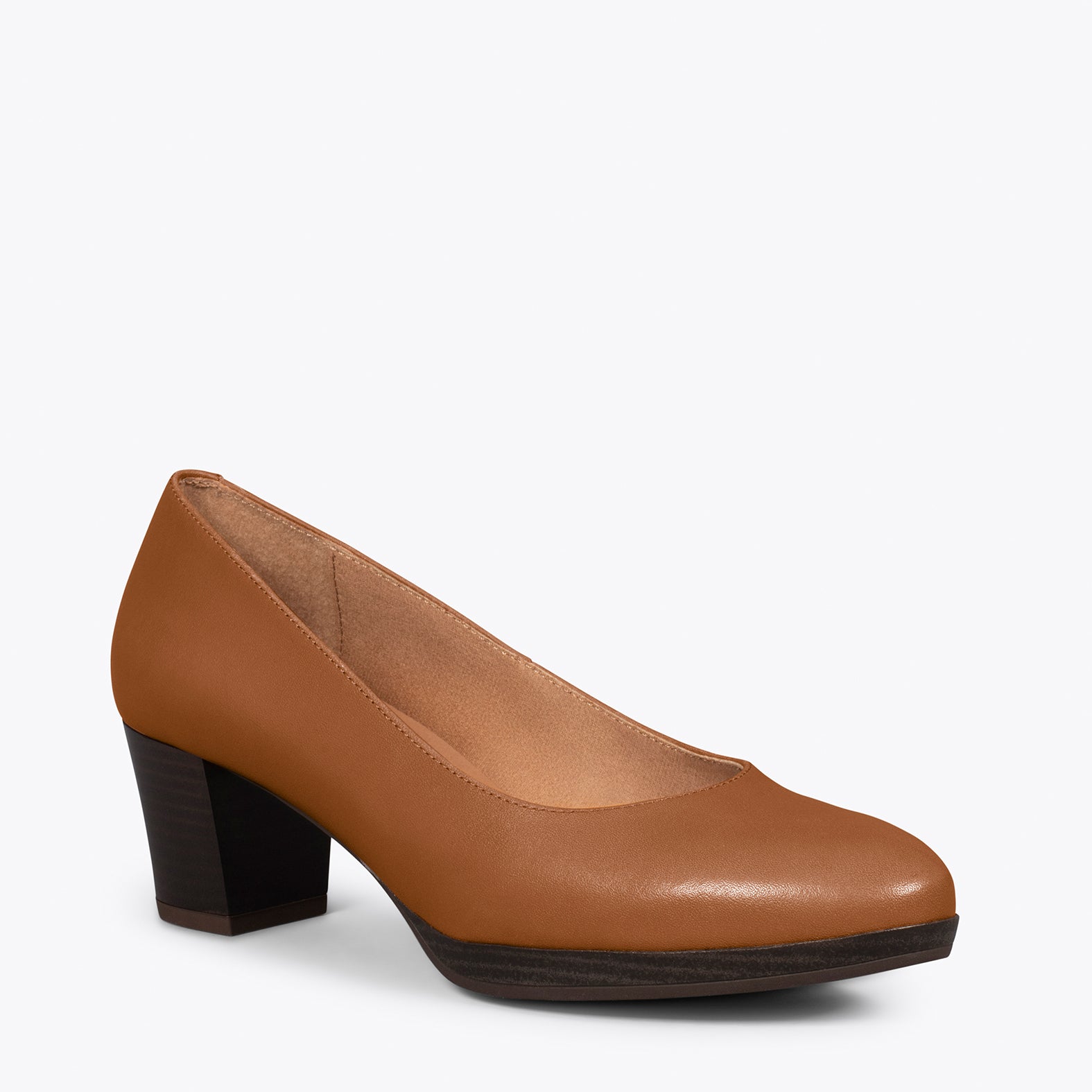 AZAFATA S - Zapatos de tacón bajo con plataforma MARRÓN