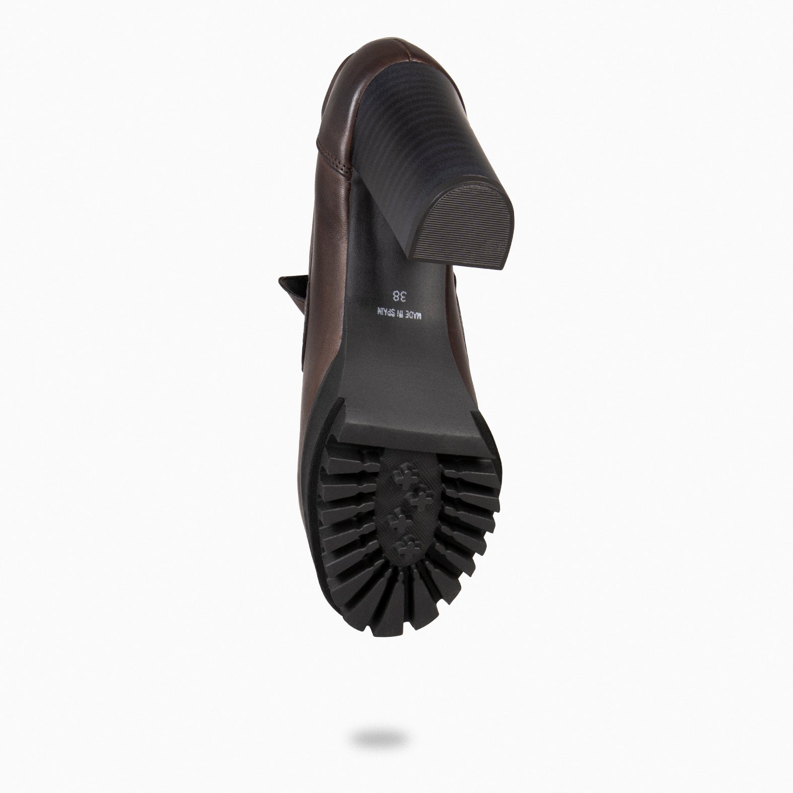 TREND - Mocasín con tacón y plataforma MARRON