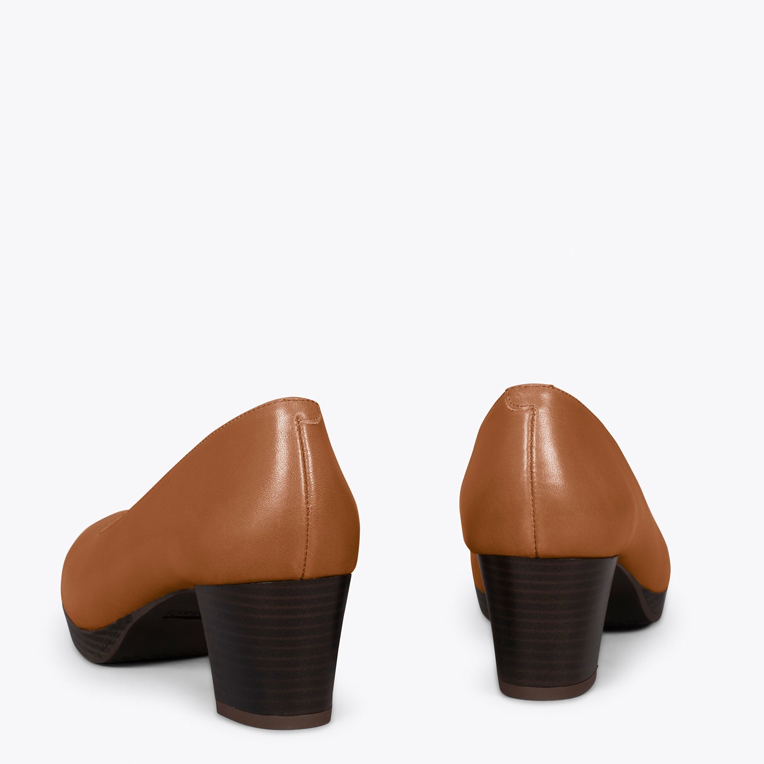 AZAFATA S - Zapatos de tacón bajo con plataforma MARRÓN
