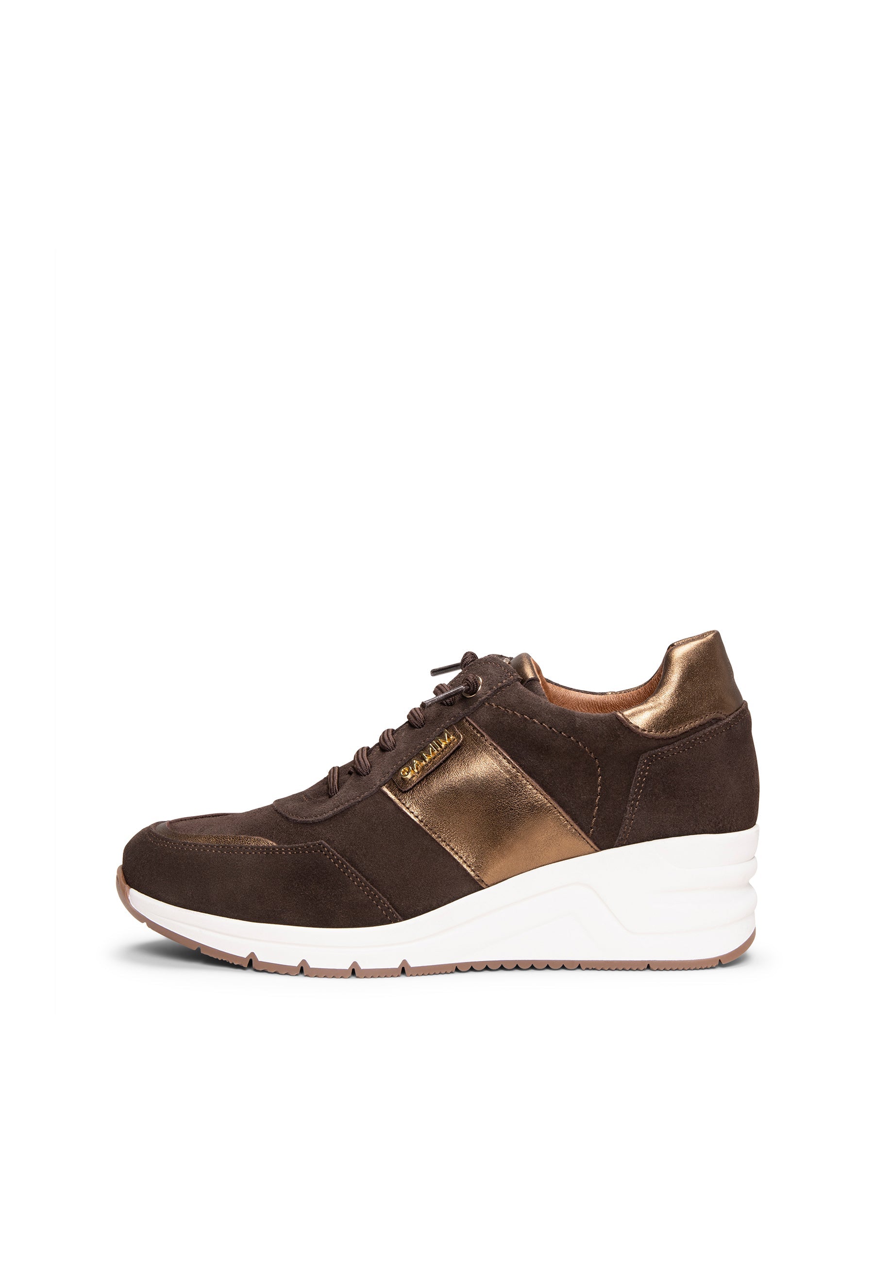 PAU - Zapatillas con cuña MARRON