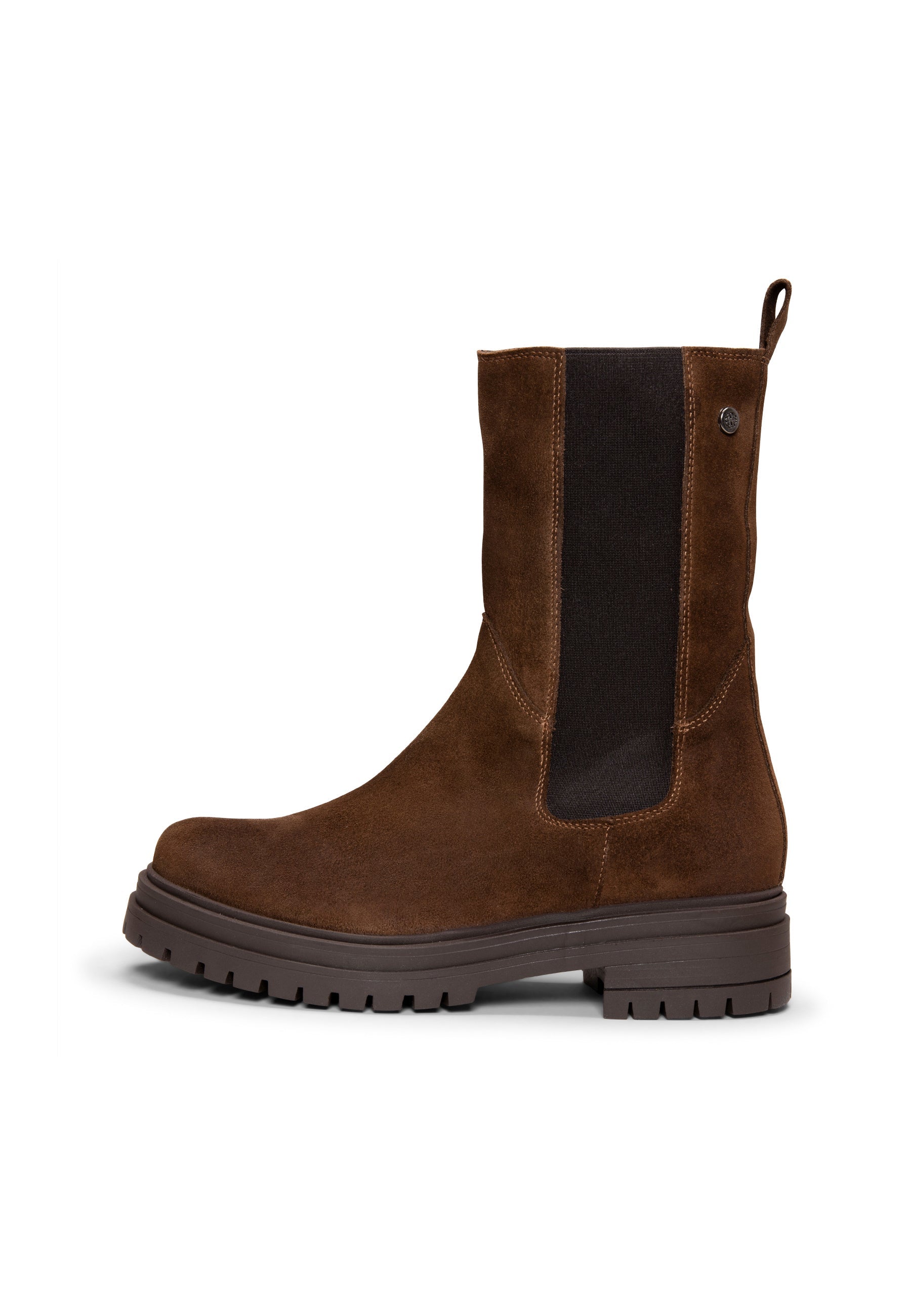 MARTE - Botines Chelsea con suela track MARRON