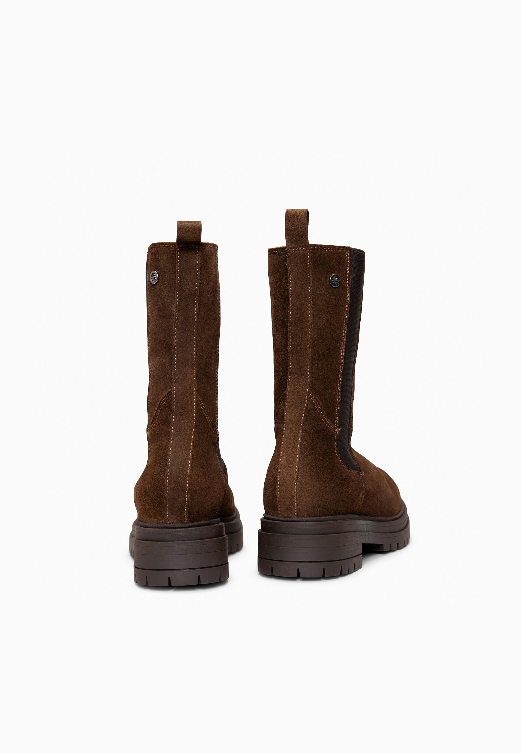 MARTE - Botines Chelsea con suela track MARRON