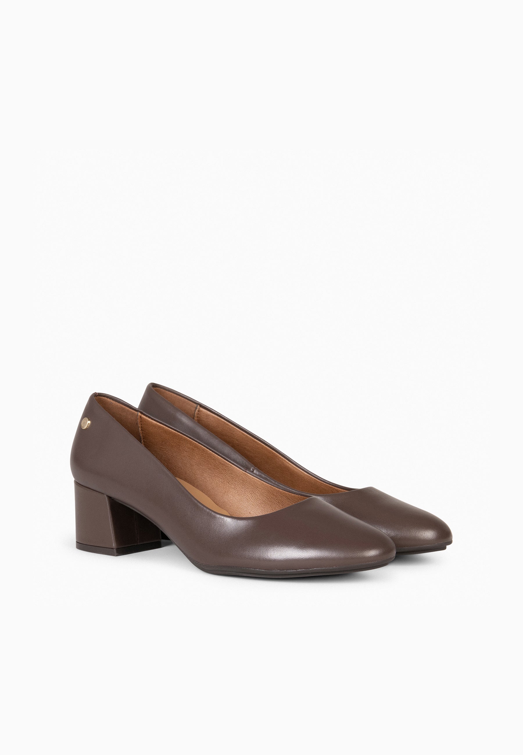 URBAN REDONDO SALÓN - Zapatos de tacón bajo de napa en MARRON