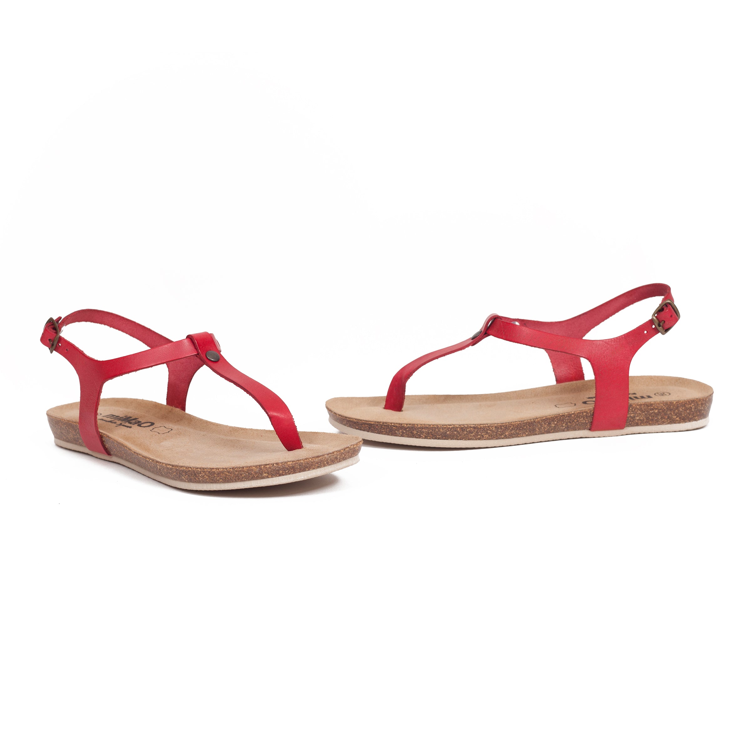 Sandalias planas dedo BIO CONFORT Rojo -Special Price-