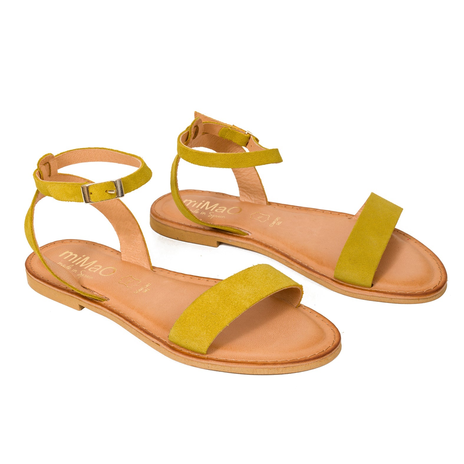 PULSERA - Sandalias planas con pulsera AMARILLAS