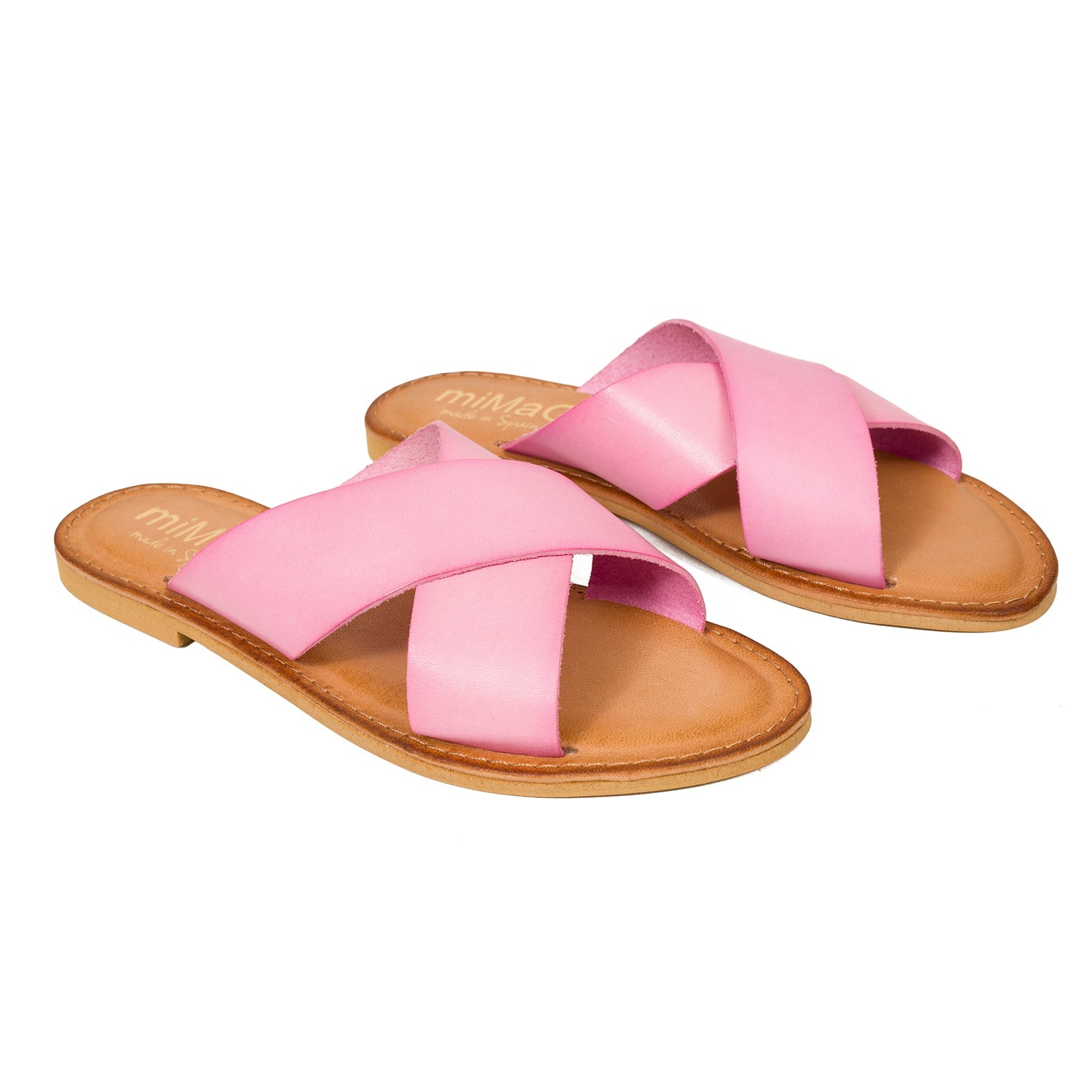 CHANCLA – Sandalia plana cruzada ROSA
