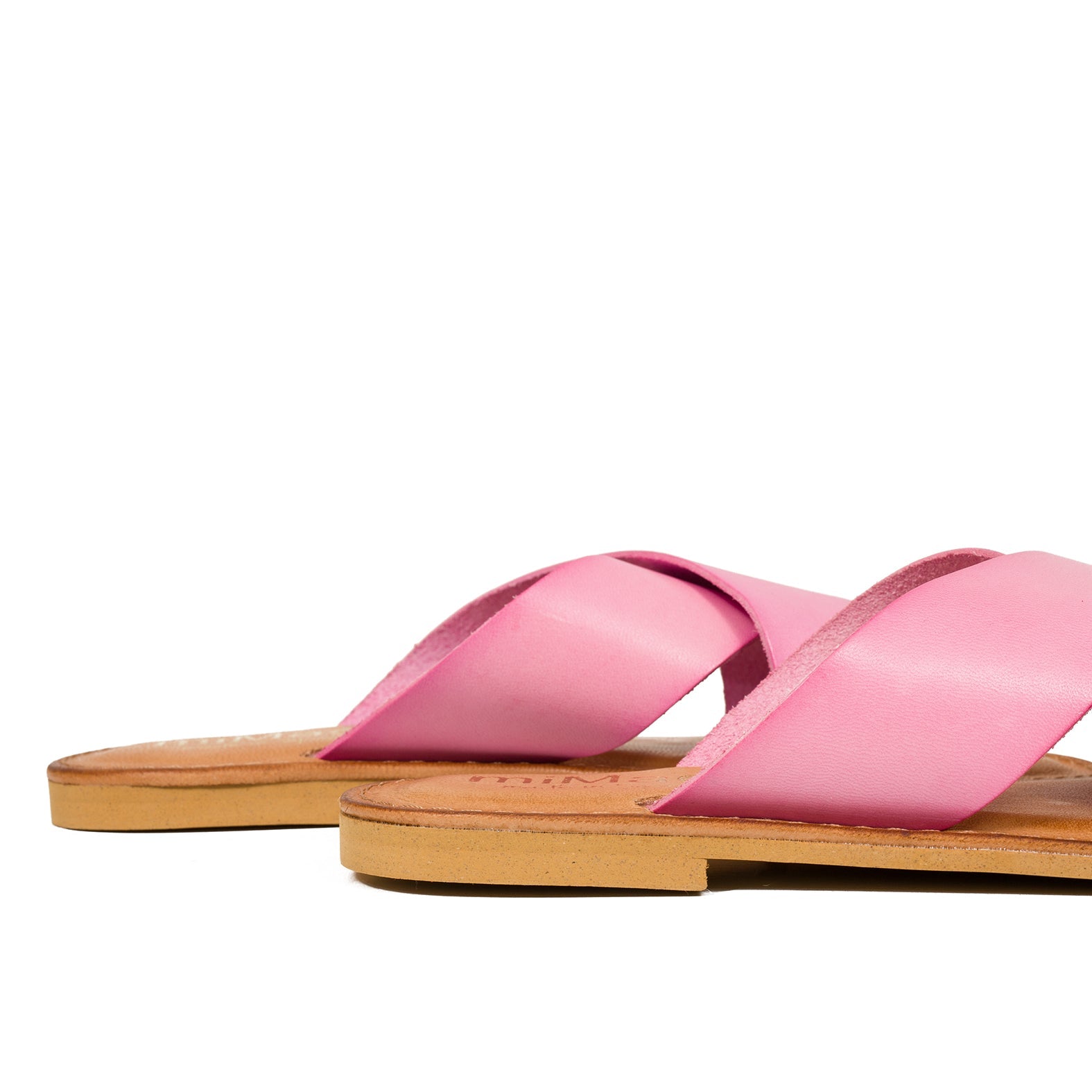 CHANCLA – Sandalia plana cruzada ROSA