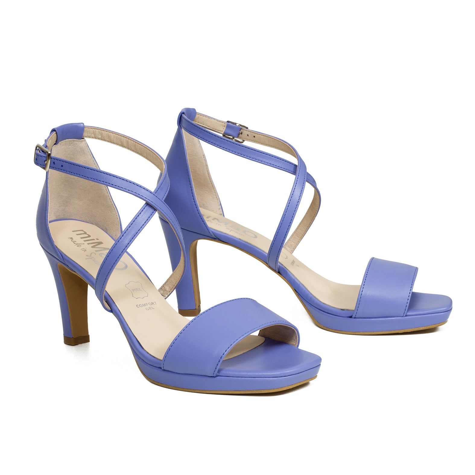 CRUZADA Sandalias plataforma tiras AZUL LAVANDA