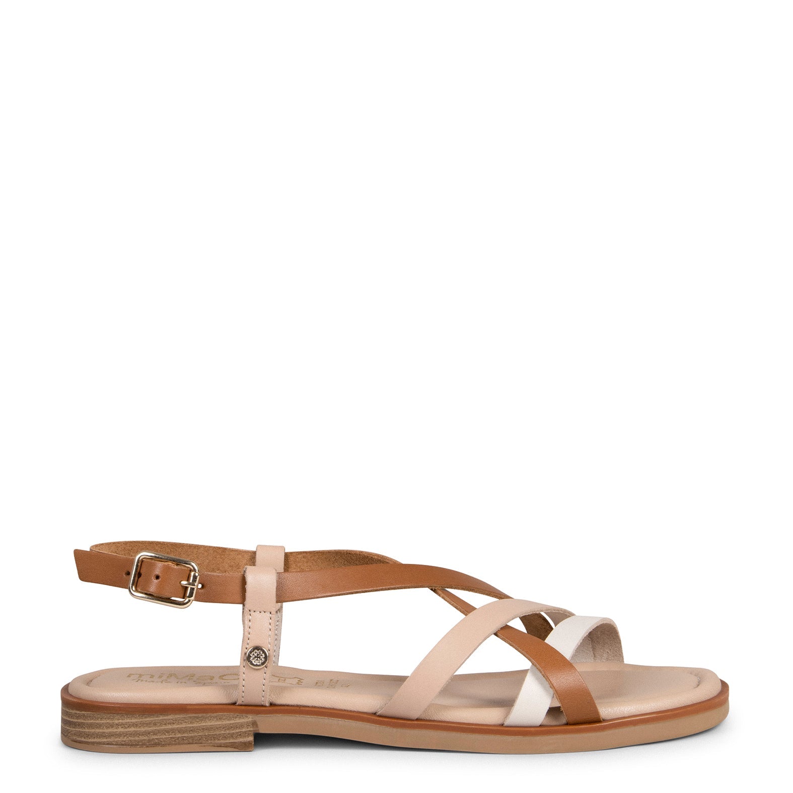 ELVA - Sandalias planas elegantes CAMEL