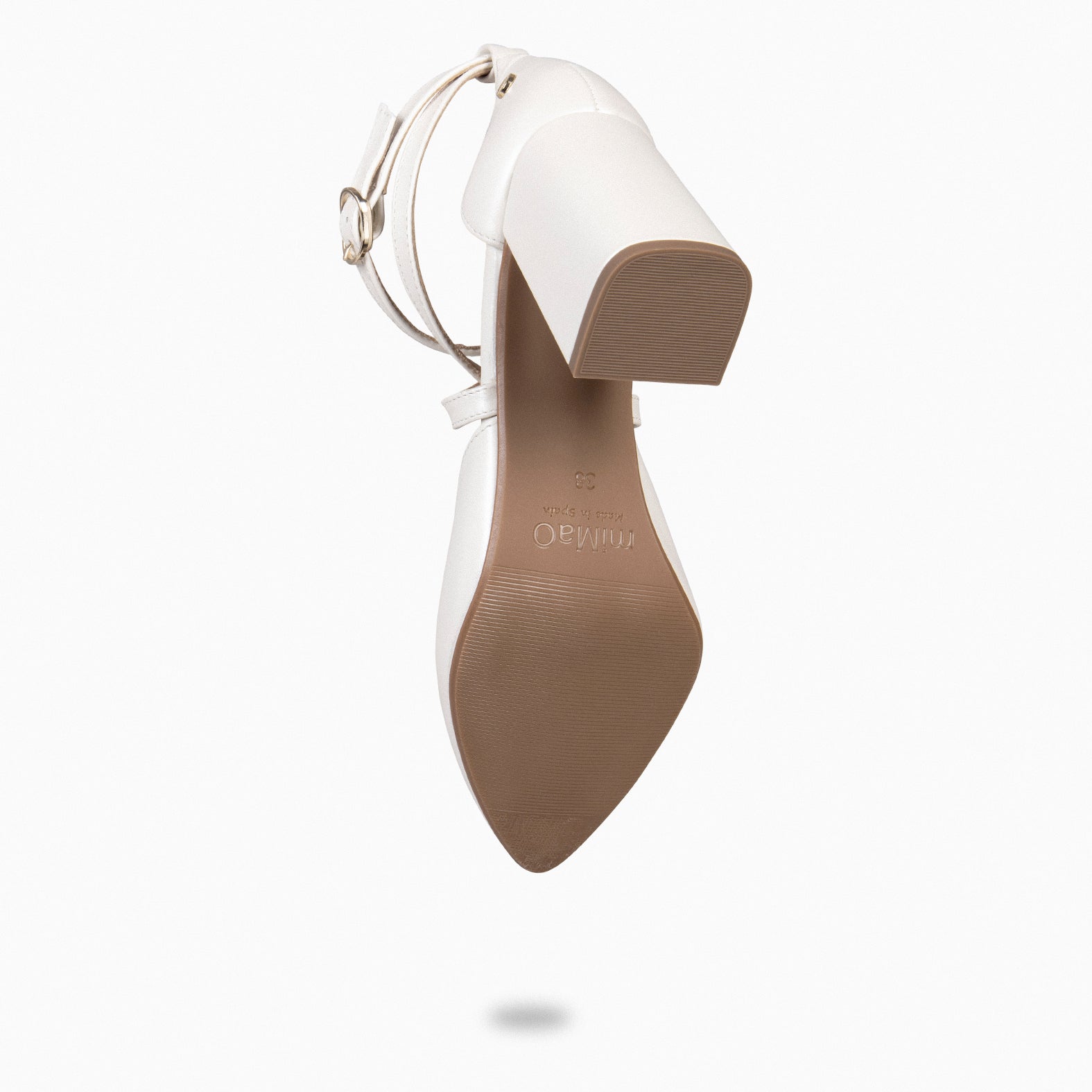 ARIEL - Zapato de tacón ancho NACAR