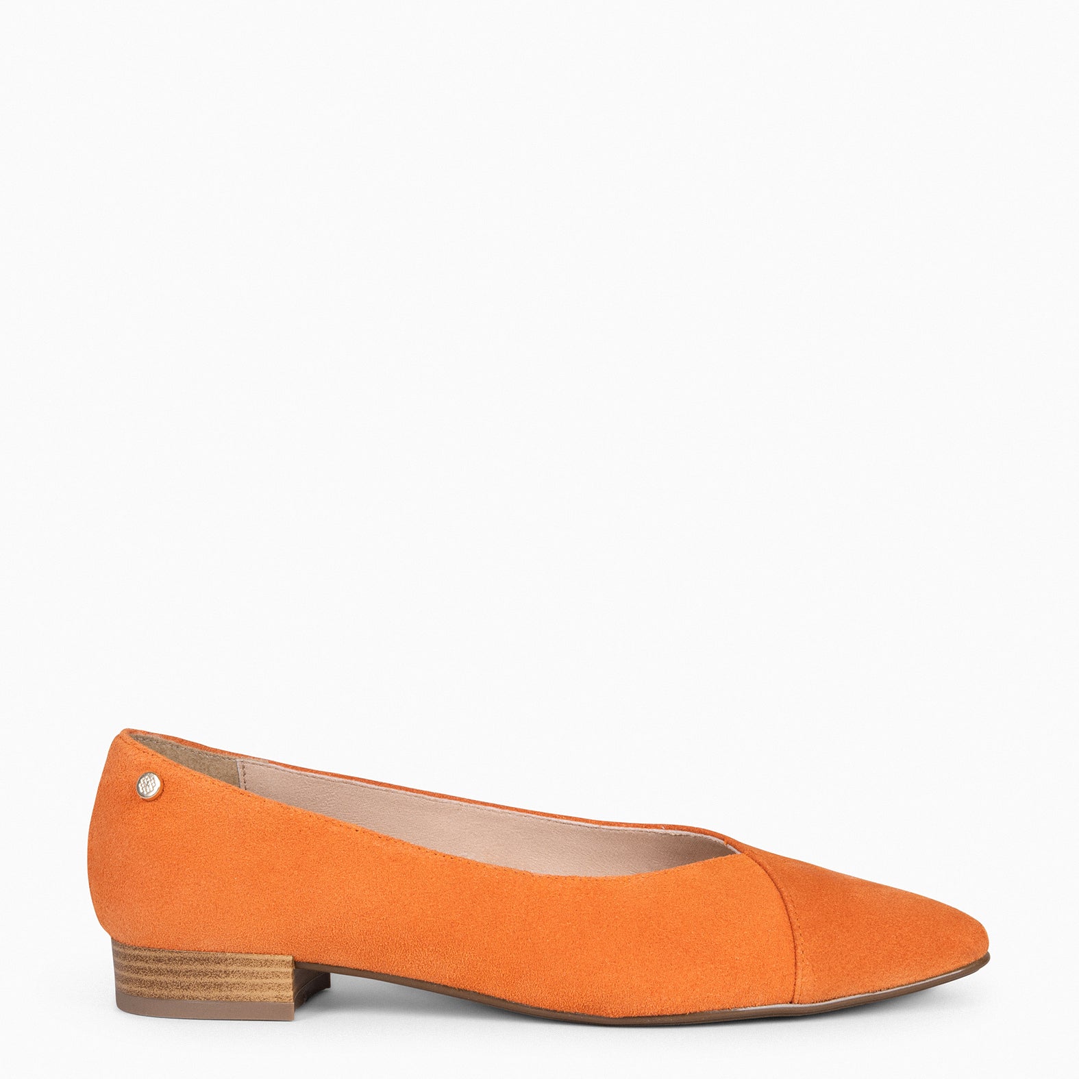 MARIE - Zapatos de tacón Bajo de punta fina NARANJA