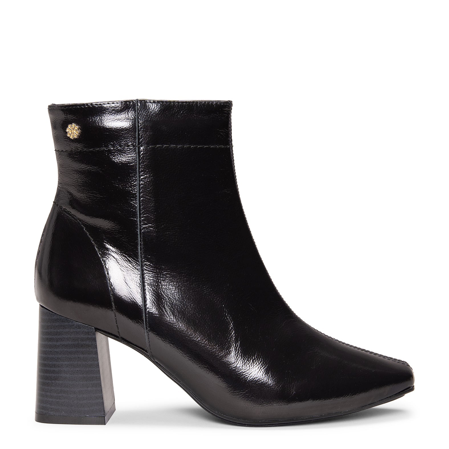 LIPPA - Botines de tacón alto de charol NEGRO
