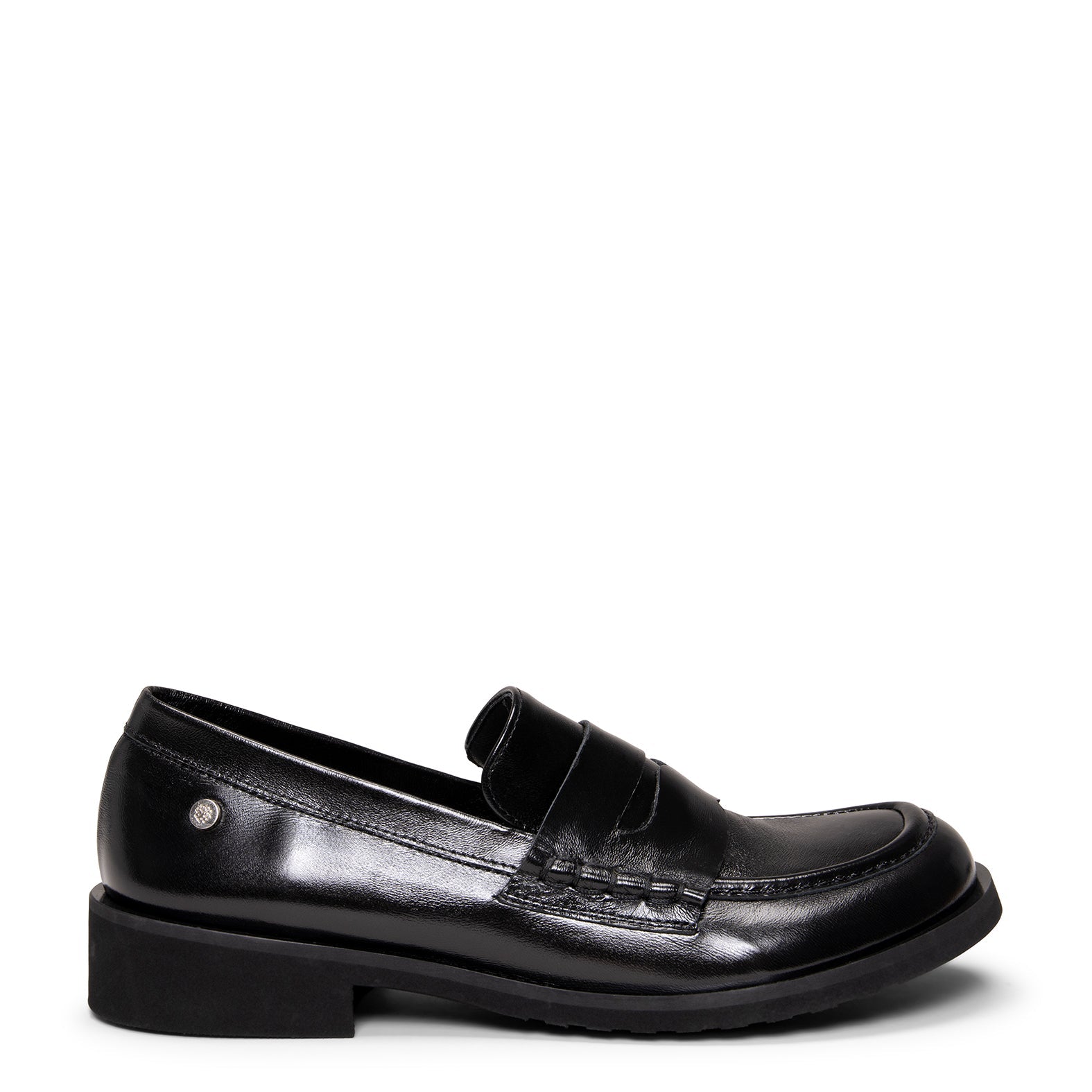 HARVARD - Mocasines planos de piel NEGRO