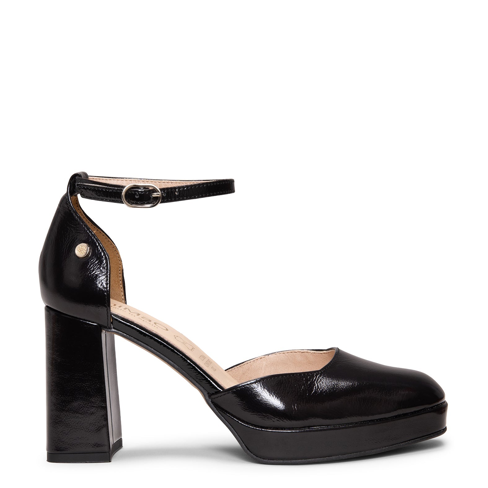MEGAN - Zapatos con tacón ancho y plataforma NEGRO
