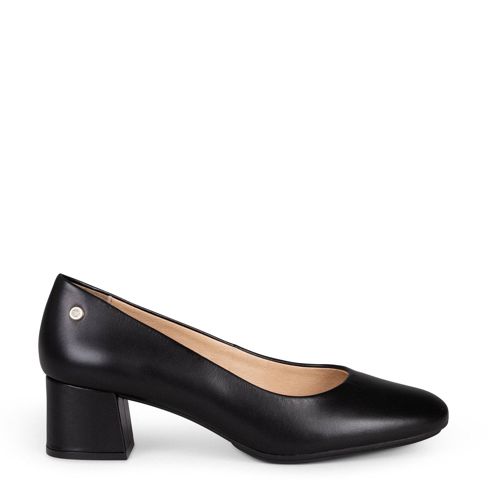 URBAN REDONDO SALÓN – Zapatos de tacón bajo de napa NEGRO