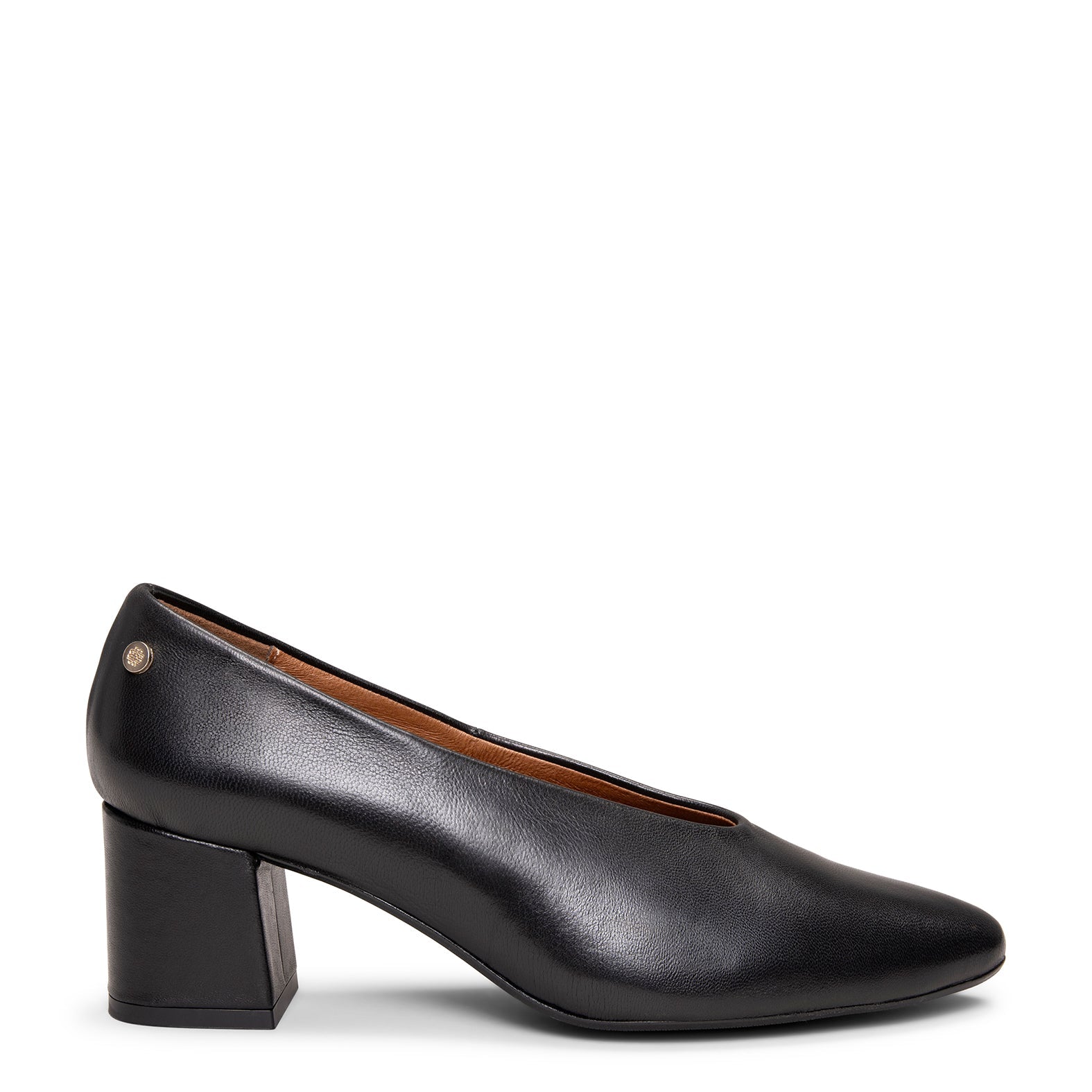 URBAN STYLE NAPA - Zapato de tacón ancho en piel NEGRO
