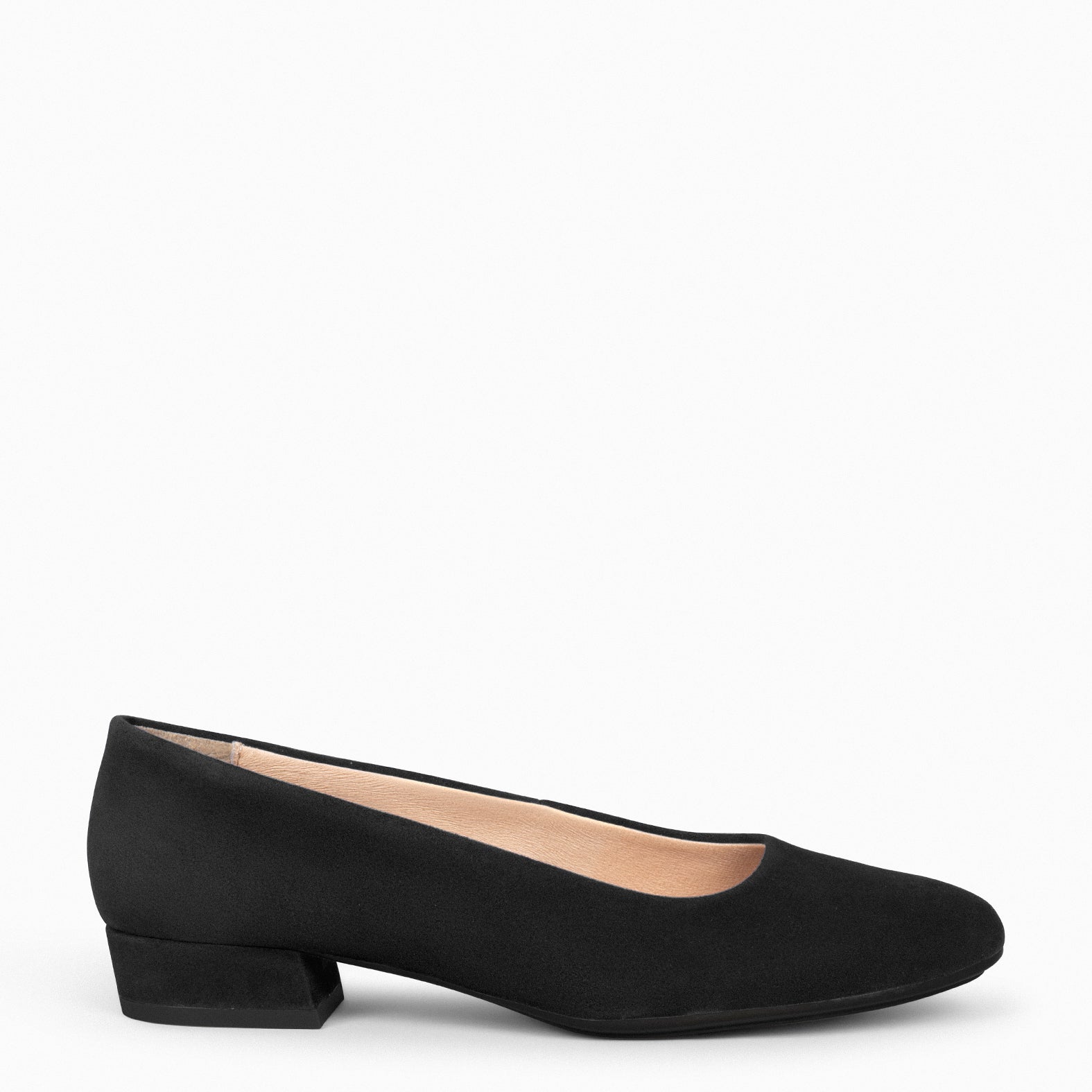 URBAN XS - Zapatos de tacón bajo de ante NEGRO