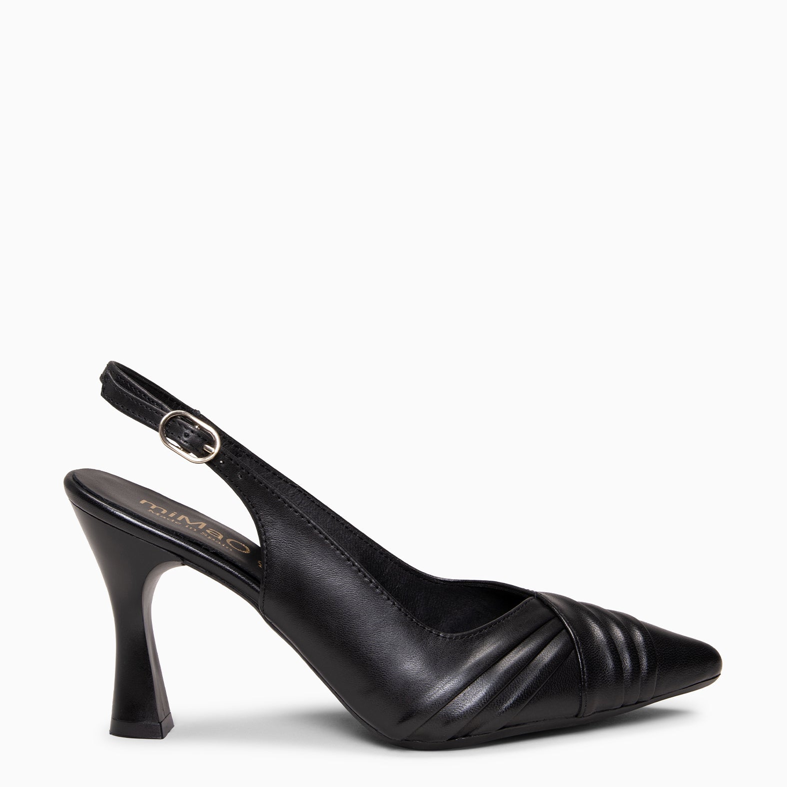 CARLA - Zapato de tacón alto destalonado NEGRO