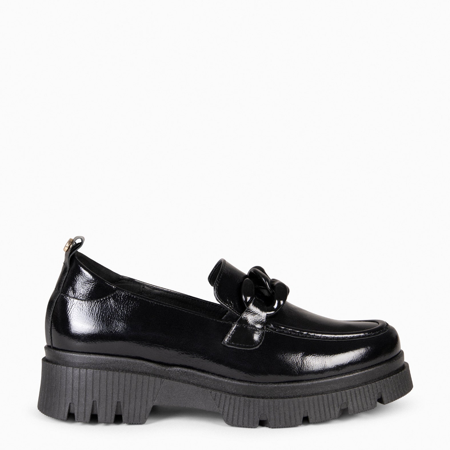 LOLA - Mocasín NEGRO con suela track