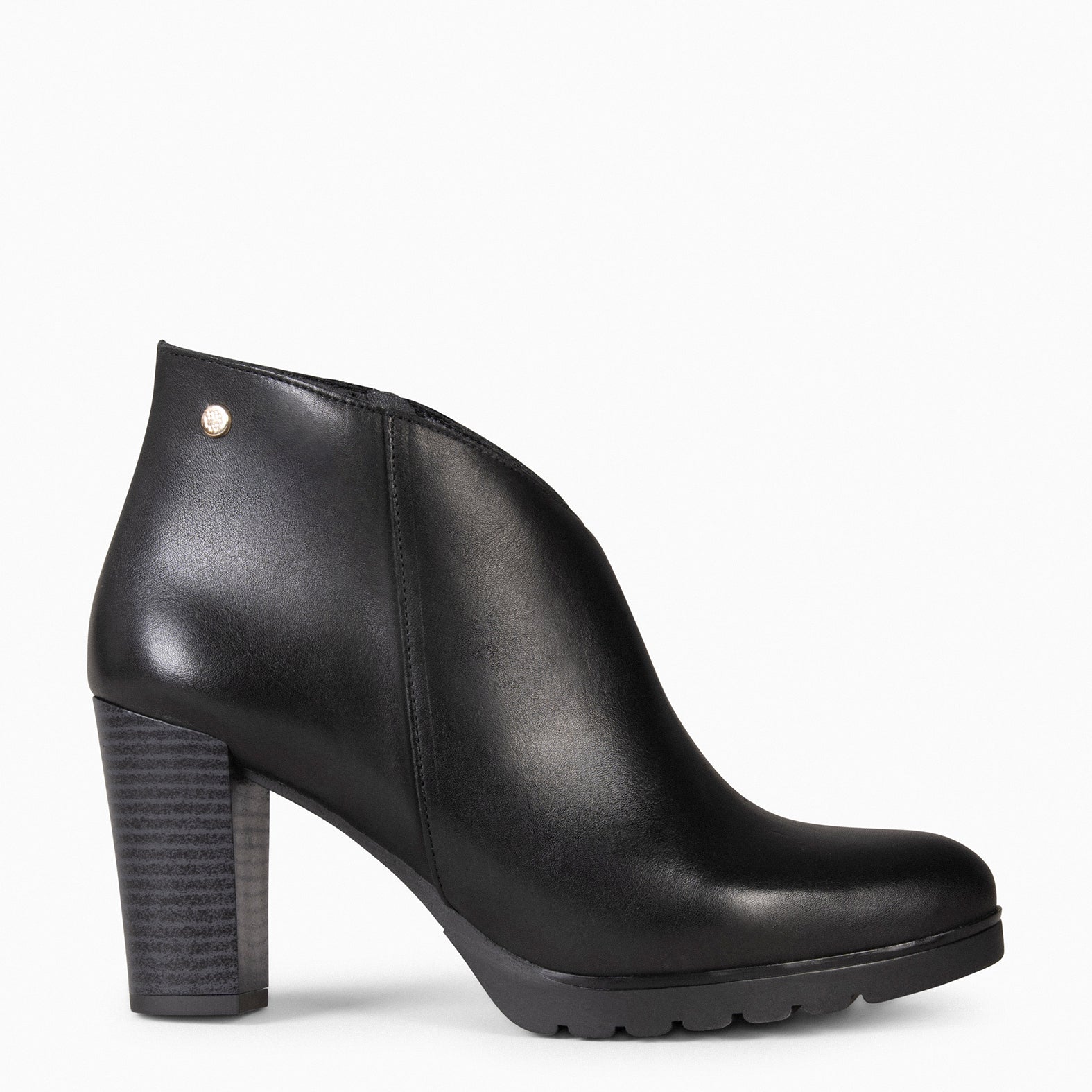 CLASSIC - Botines de mujer con tacón en NEGRO