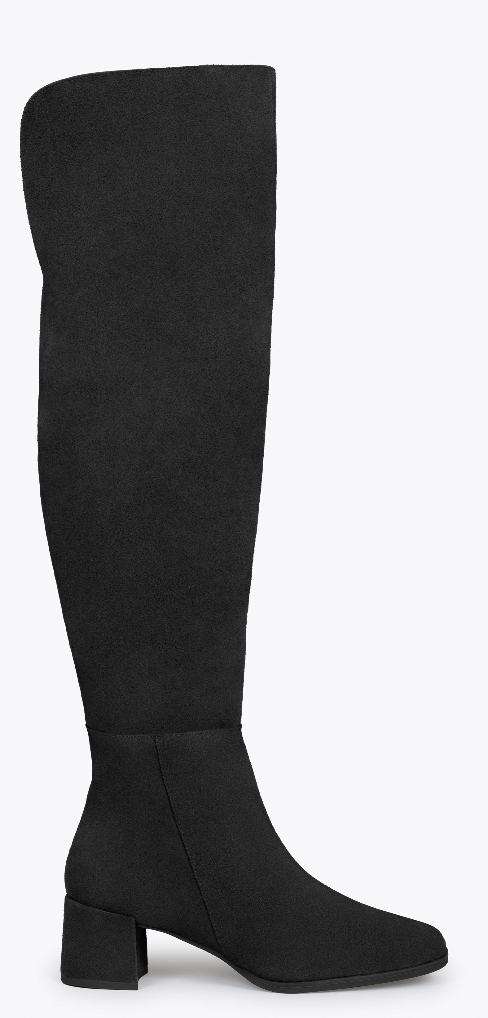 MOSQUETERAS - Botas altas de serraje NEGRO