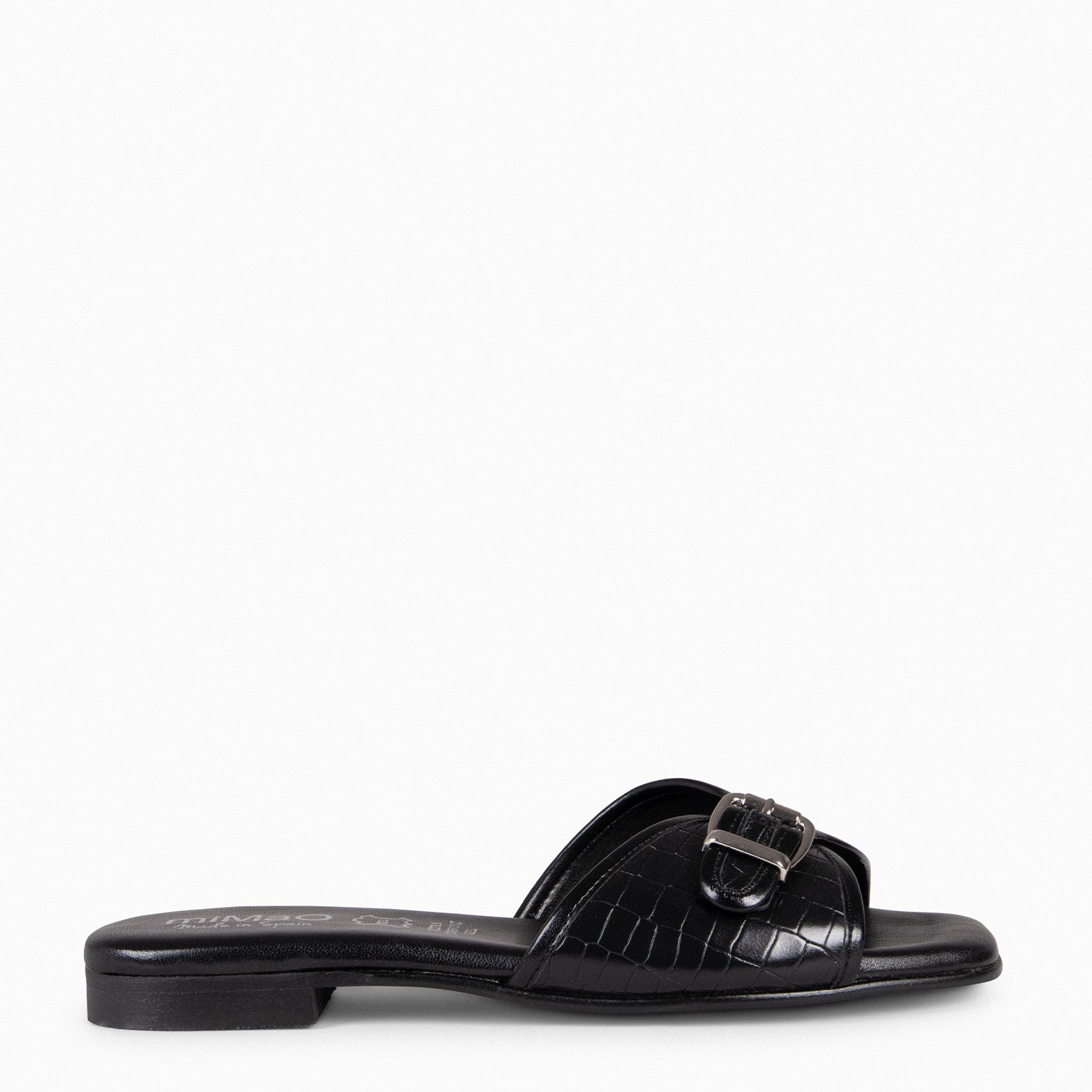 NAIROBI – Sandalias planas elegantes de mujer NEGRO