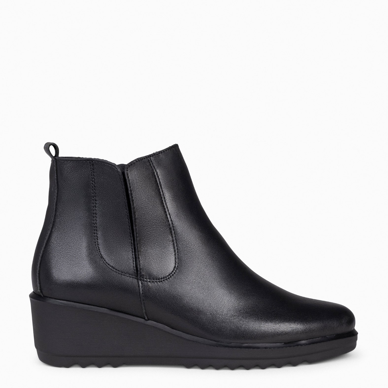 CARLI - Botines cuña mujer NEGRO