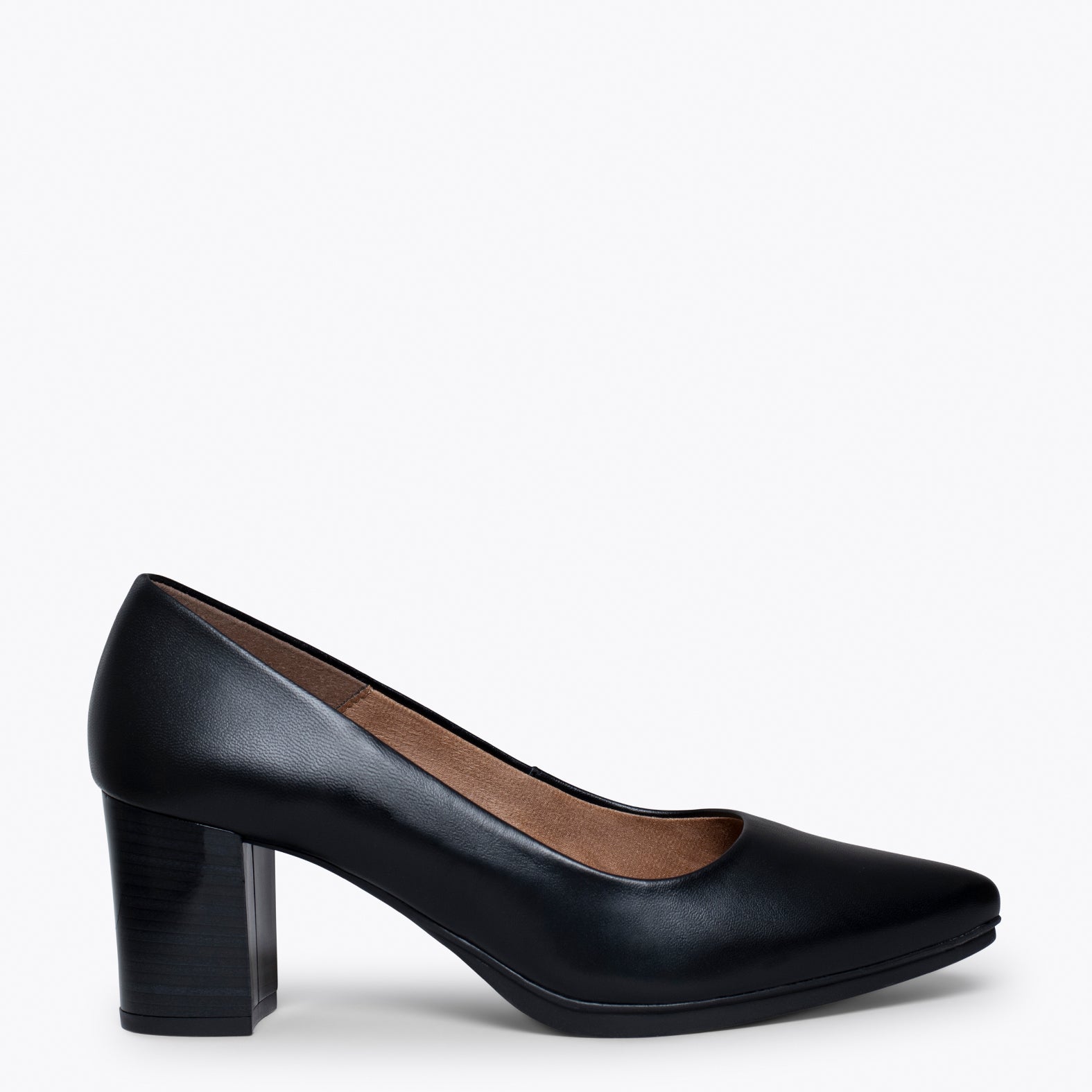 URBAN S SALON - Zapatos NEGROS con tacón madera