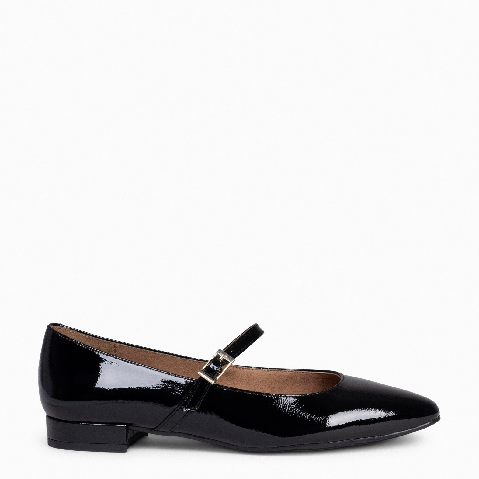 MERCEDITAS - Zapatos planos de charol con hebilla NEGRO