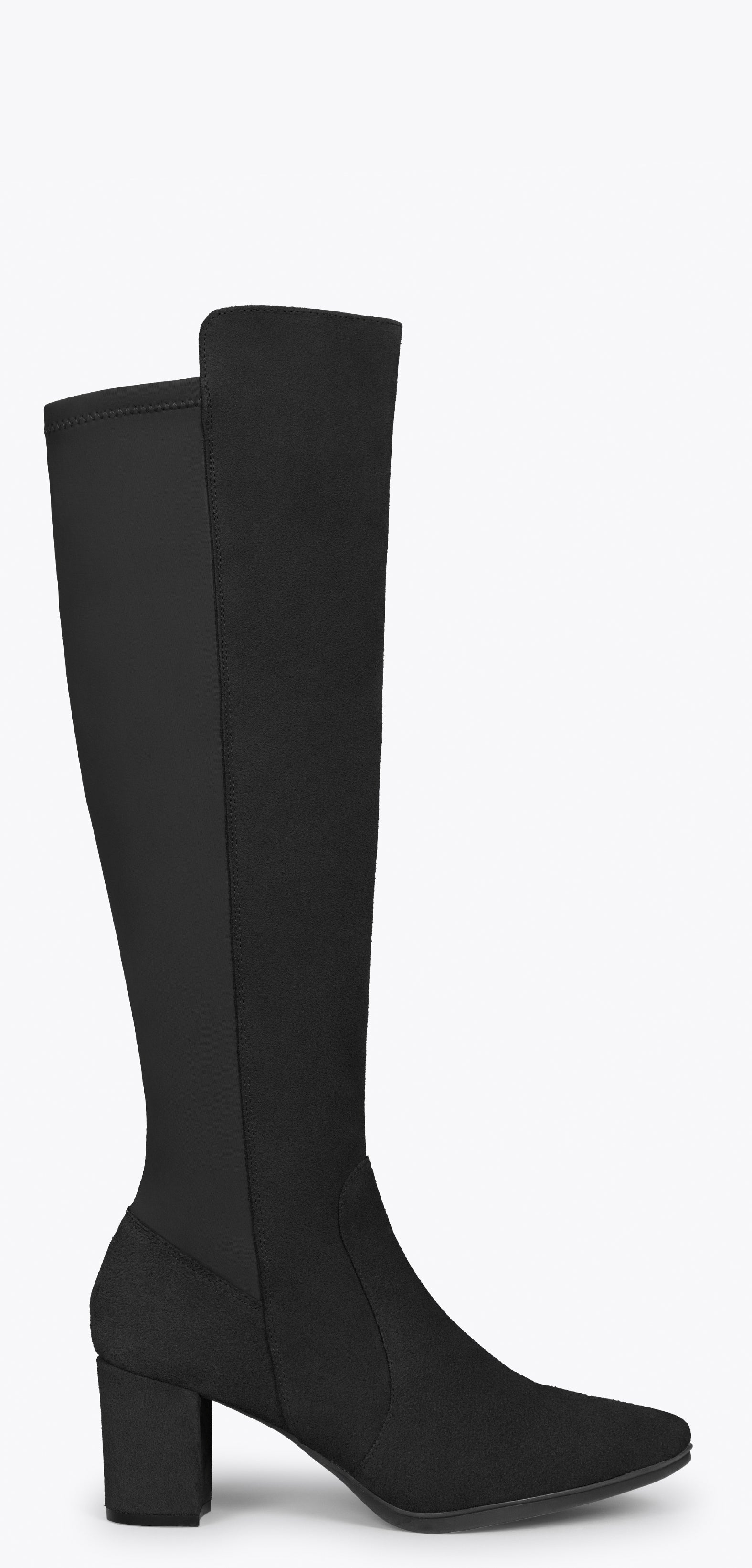 SUNSET – Botas de tacón elásticas NEGRO