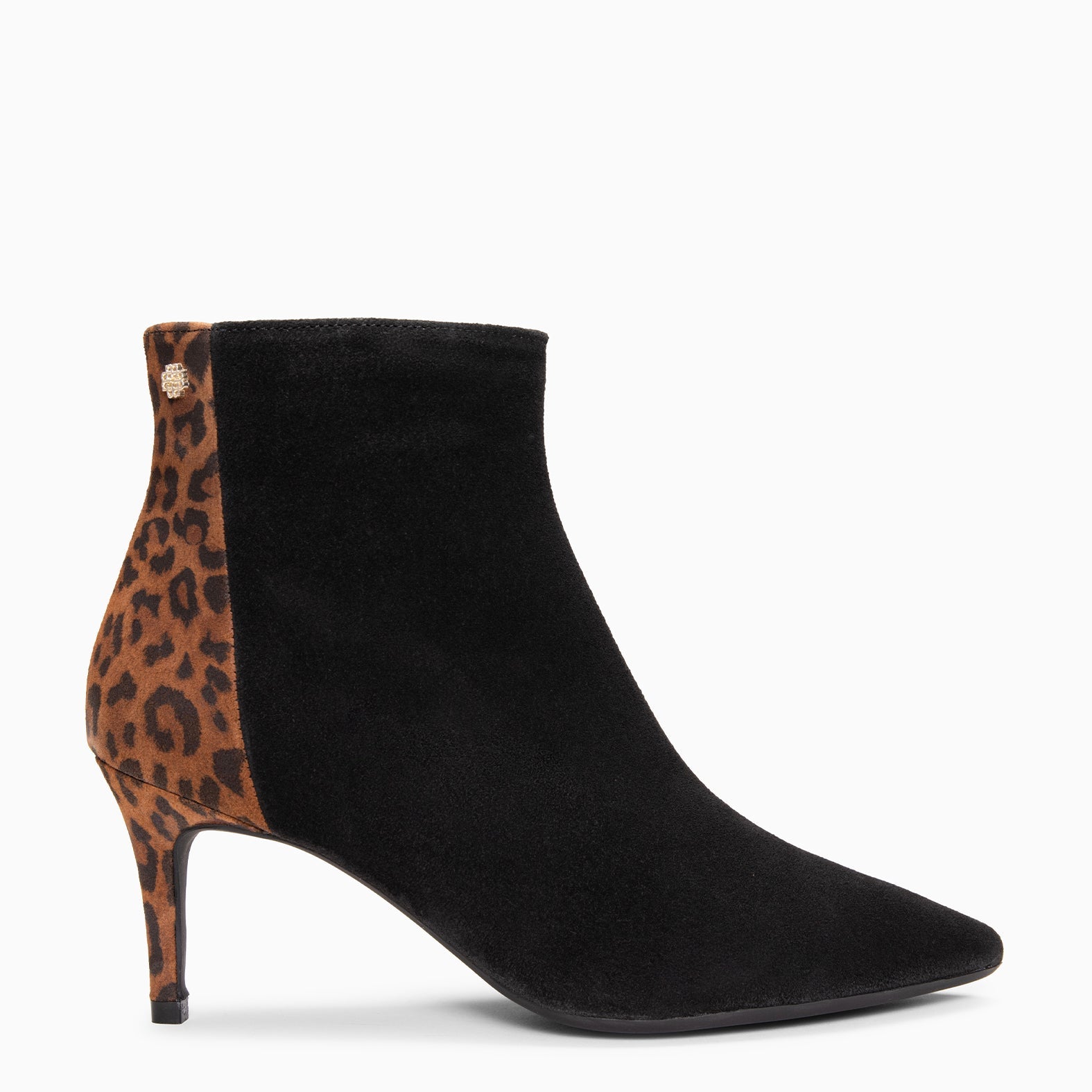 NIGHT - Botines elegantes de tacón fino NEGRO LEOPARDO