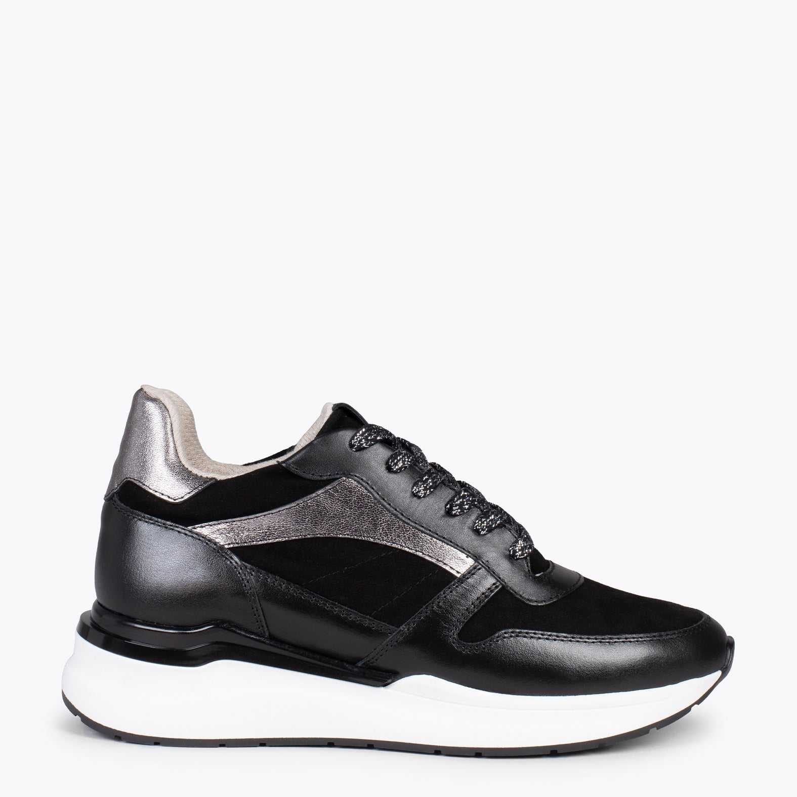 FREEDOM - Zapatillas con plantilla extraíble NEGRO PLATA
